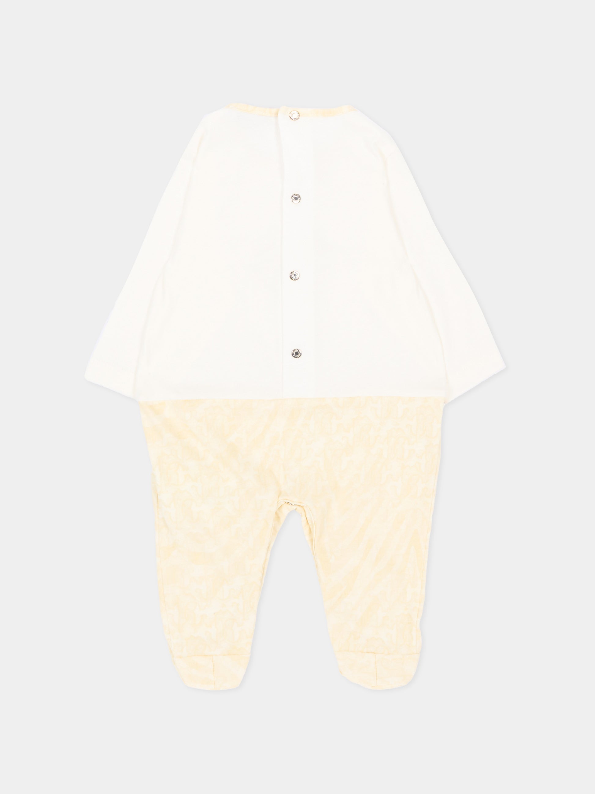 Set tutina avorio per neonati animalier,Roberto Cavalli Kids,CLP26005TU ZEBRA AVORIO