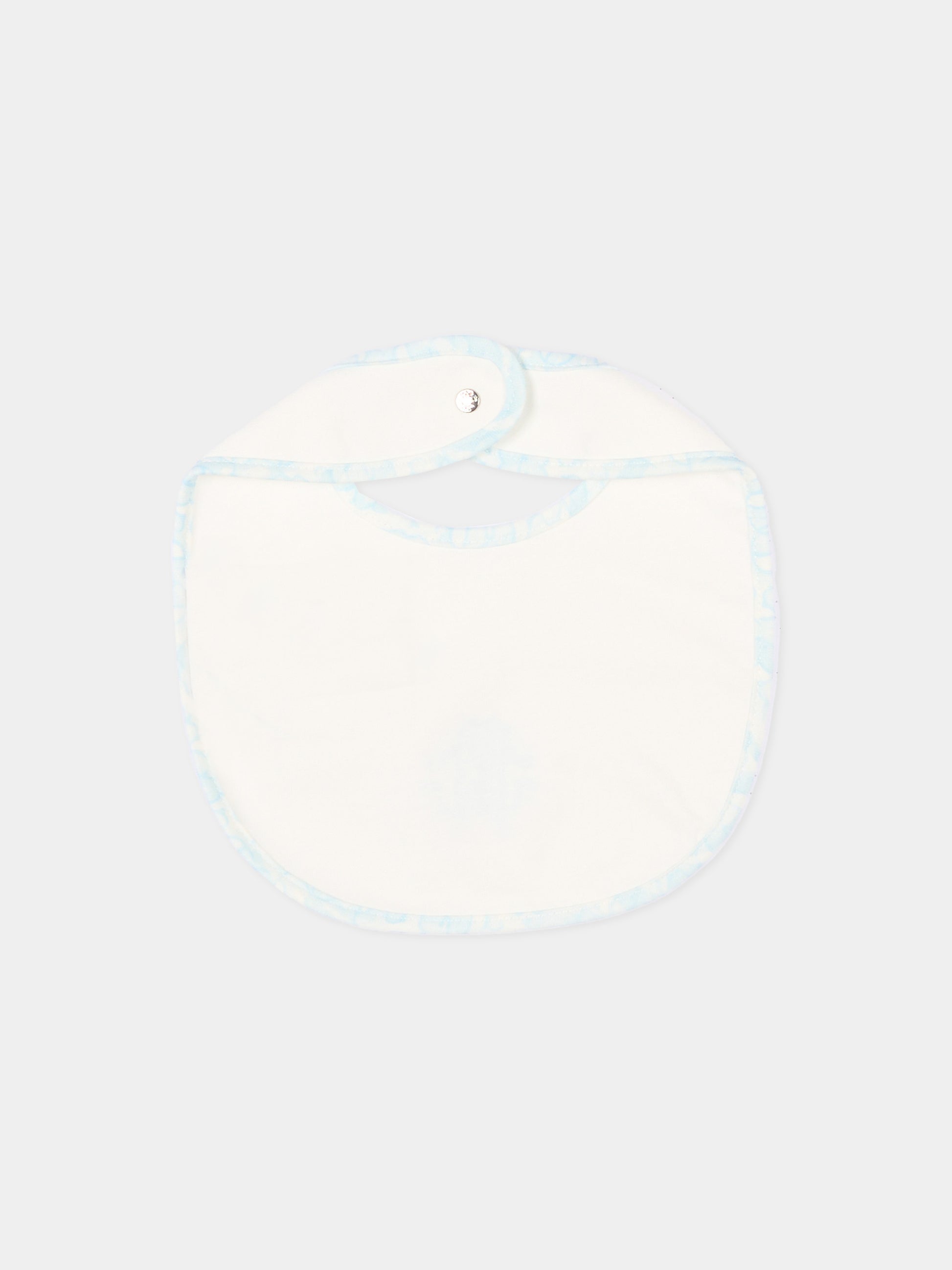 Set tutina celeste per neonato con monogram,Roberto Cavalli Kids,CLP26006TU ZEBRA CELESTE