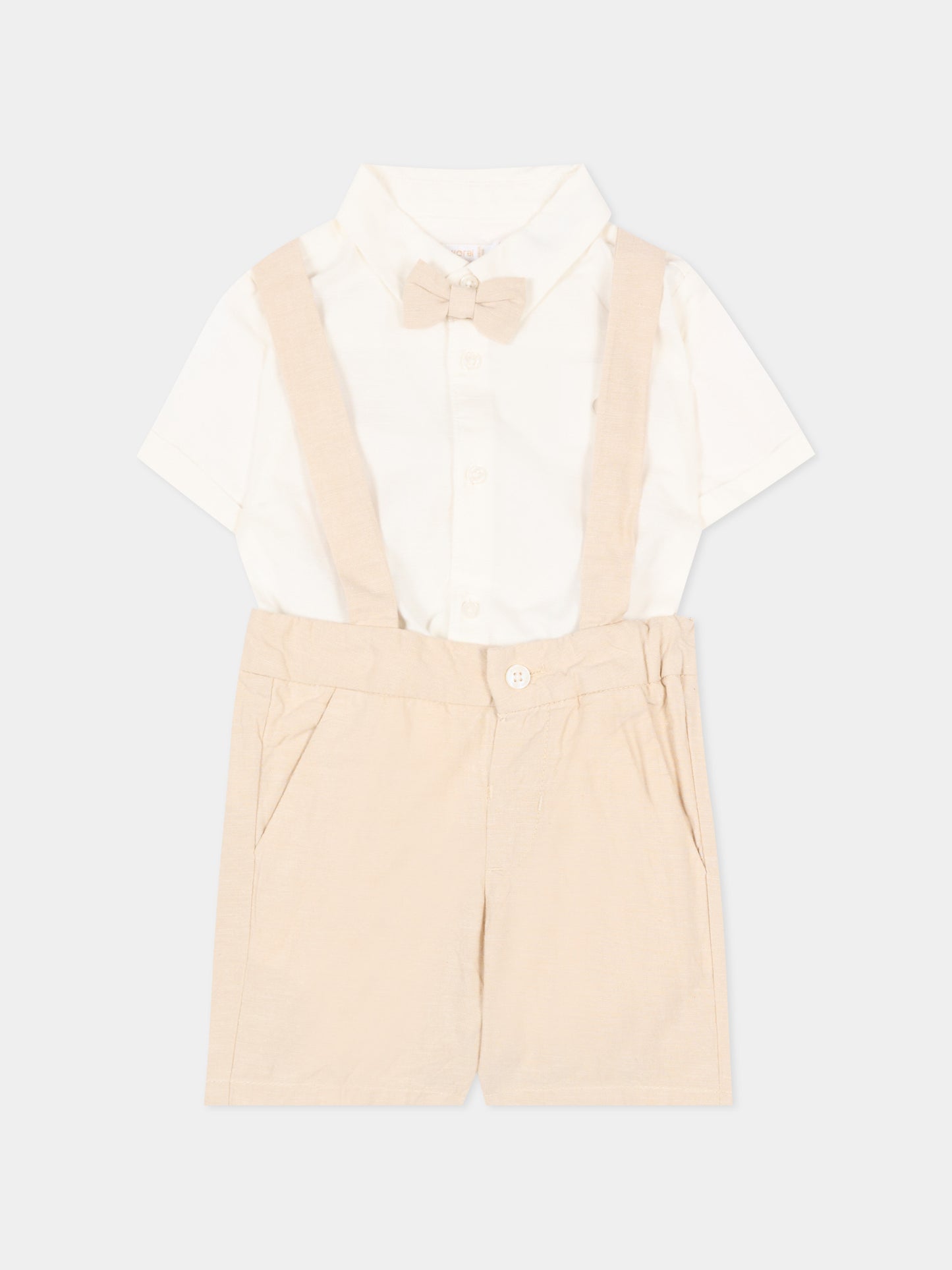 Completo elegante beige per neonato,Mayoral,1226 063