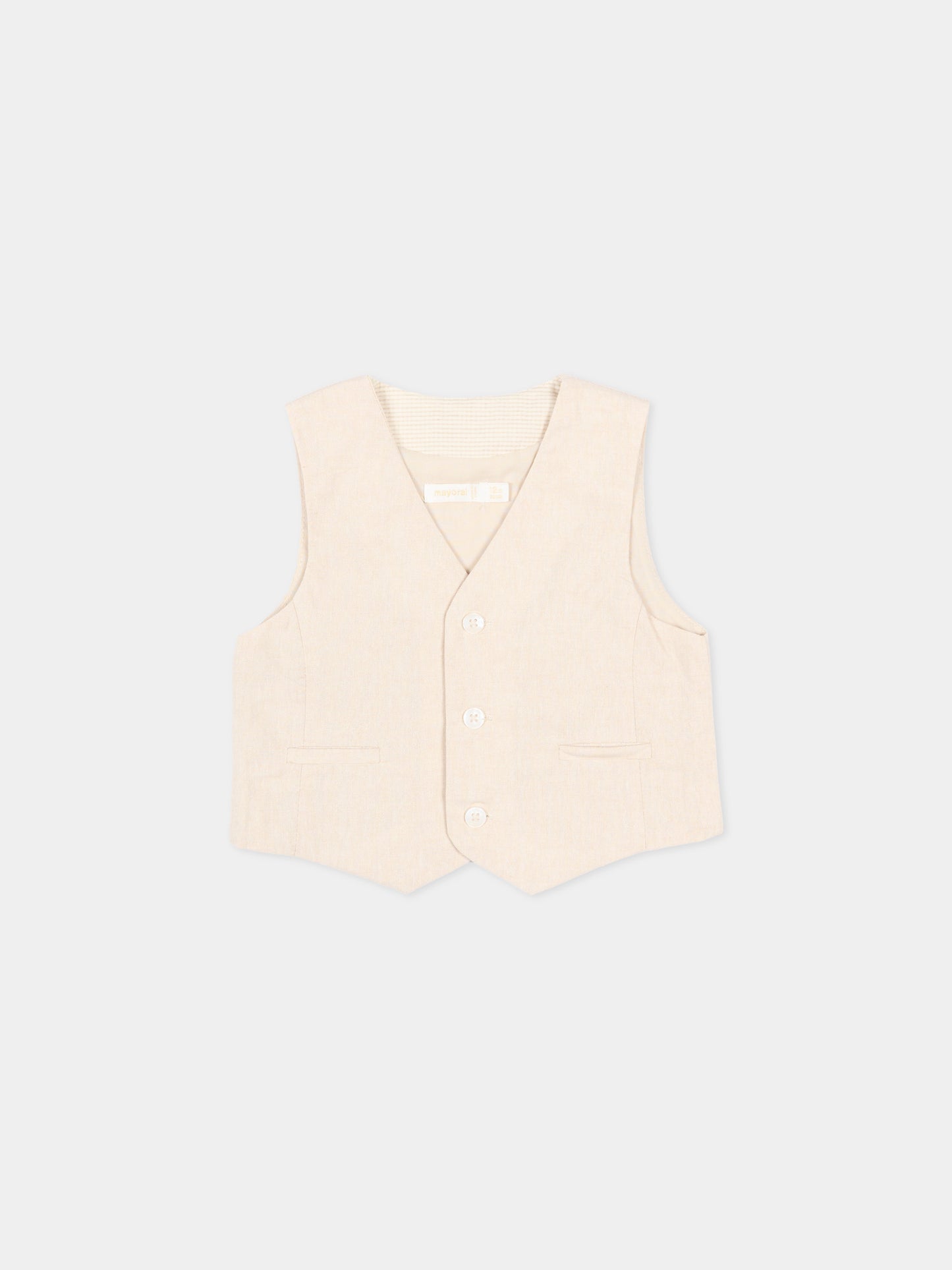 Panciotto beige per neonato,Mayoral,1312 014