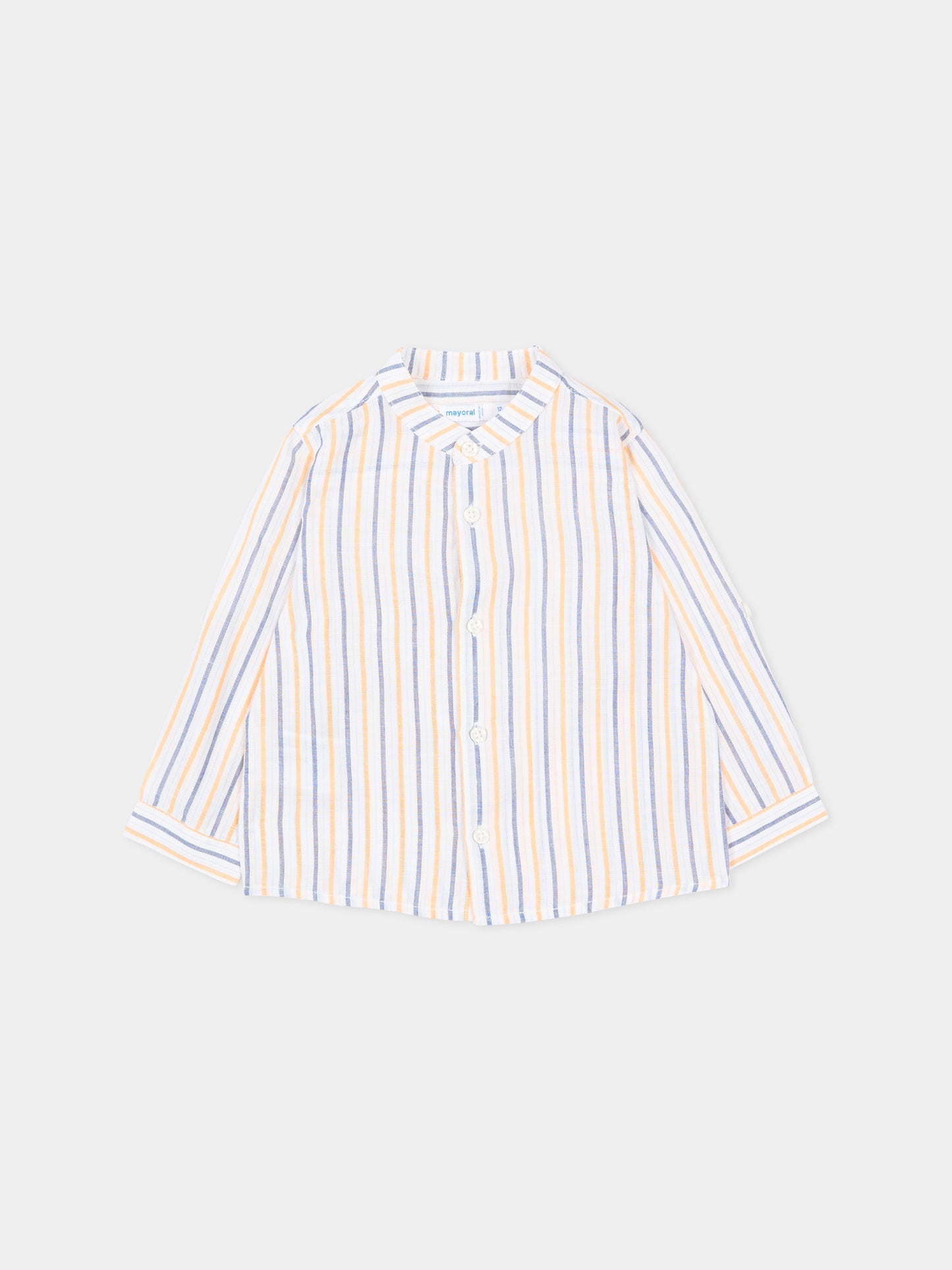 Camicia bianca a righe per neonato,Mayoral,1116 036