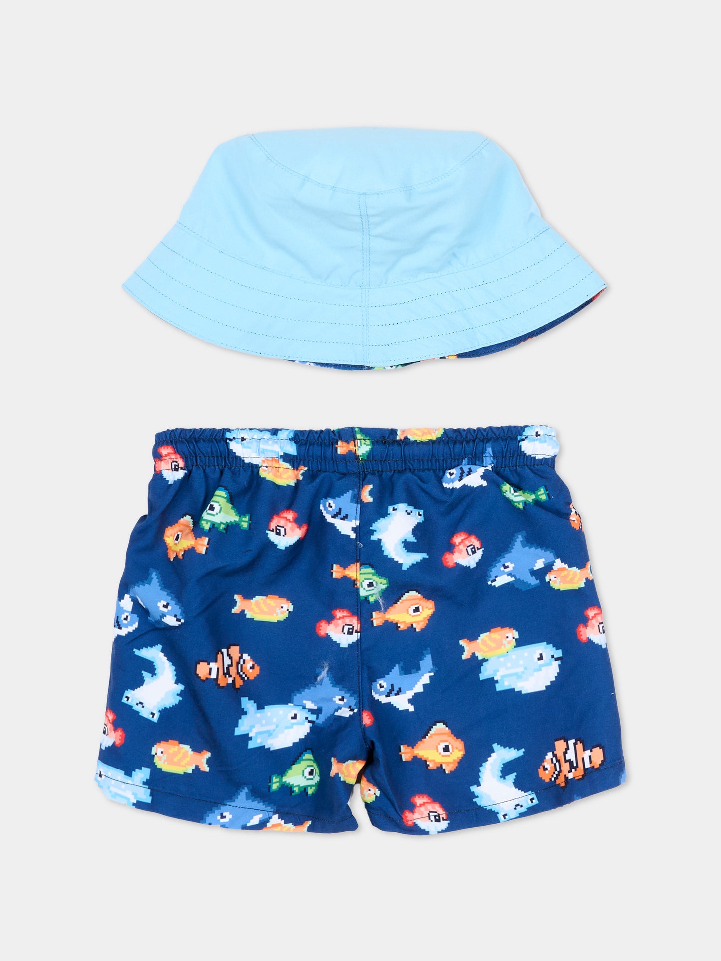 Completo sportivo blu per neonato con pesci,Mayoral,1660 072