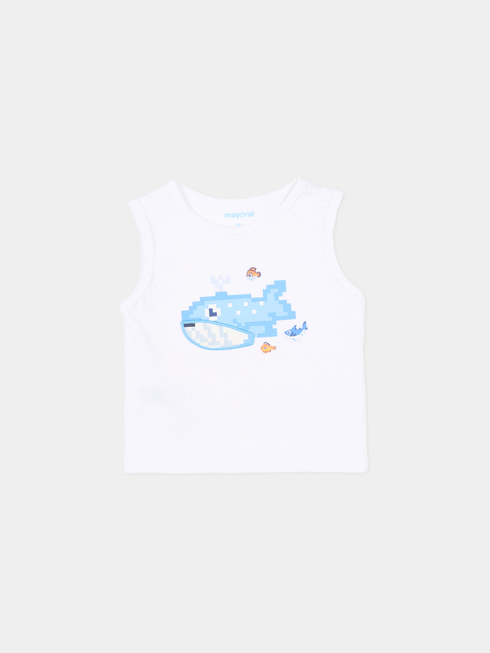 Canotta bianca play per neonato,Mayoral,1018 011