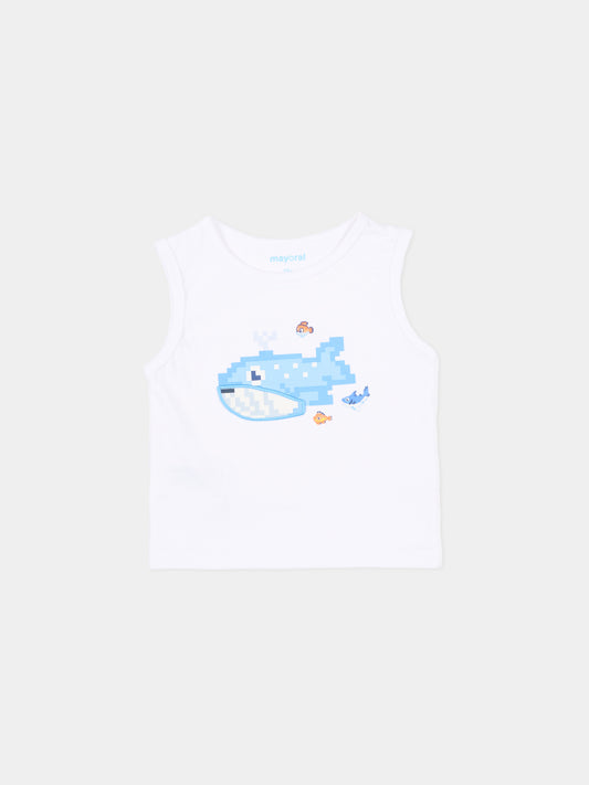Canotta bianca play per neonato,Mayoral,1018 011