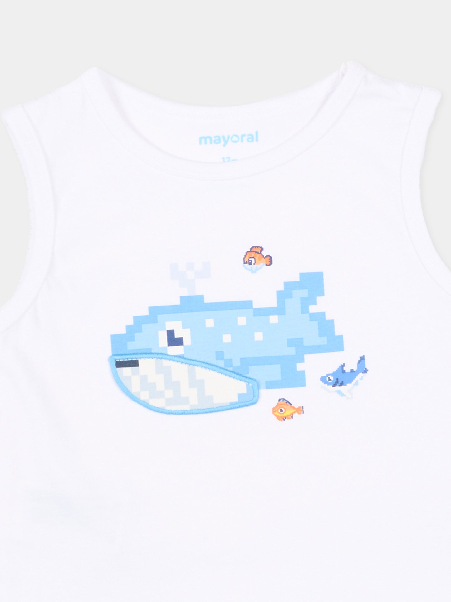 Canotta bianca play per neonato,Mayoral,1018 011