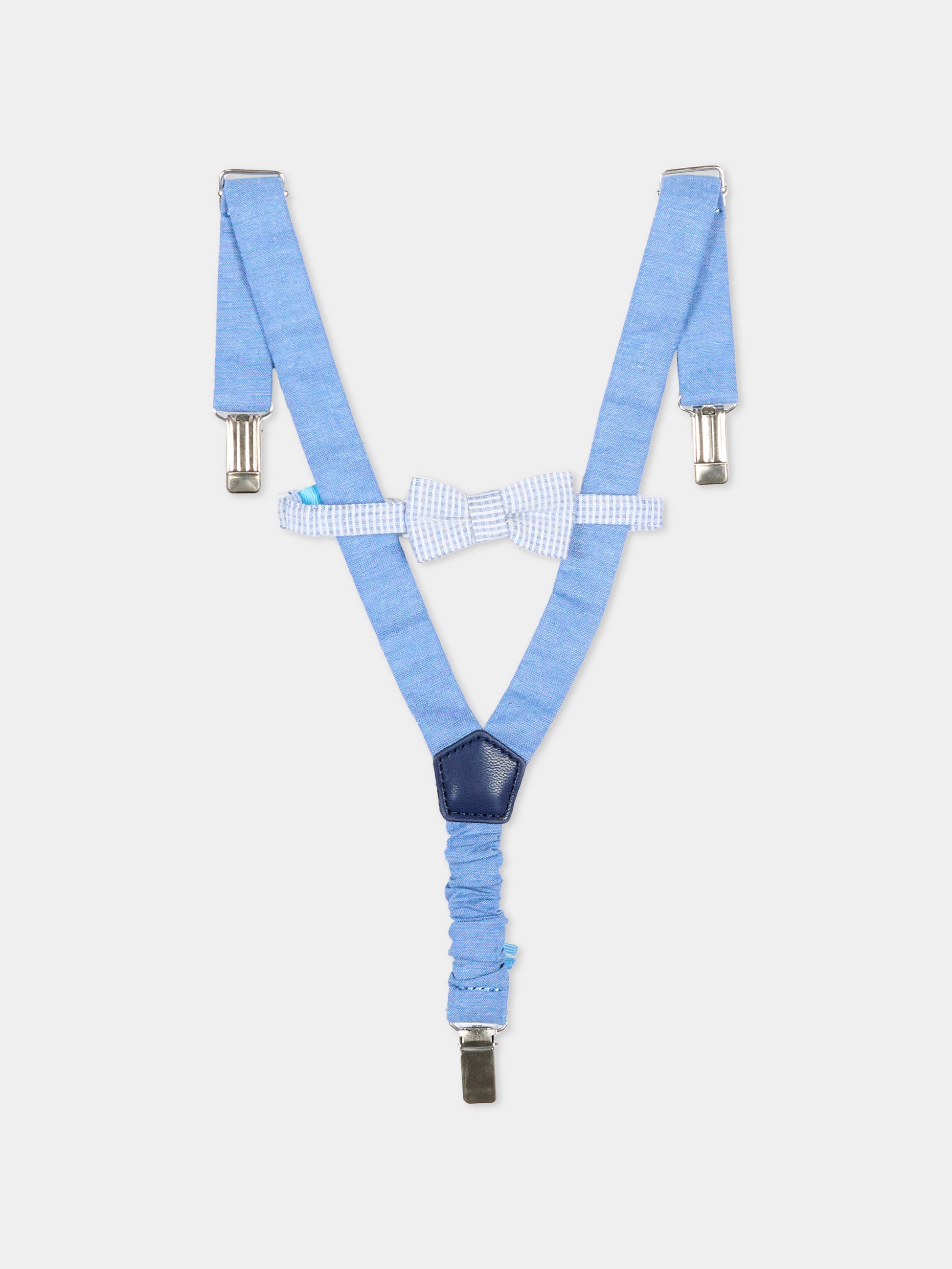Set accessori azzurro per neonato vichy,Mayoral,10161 077