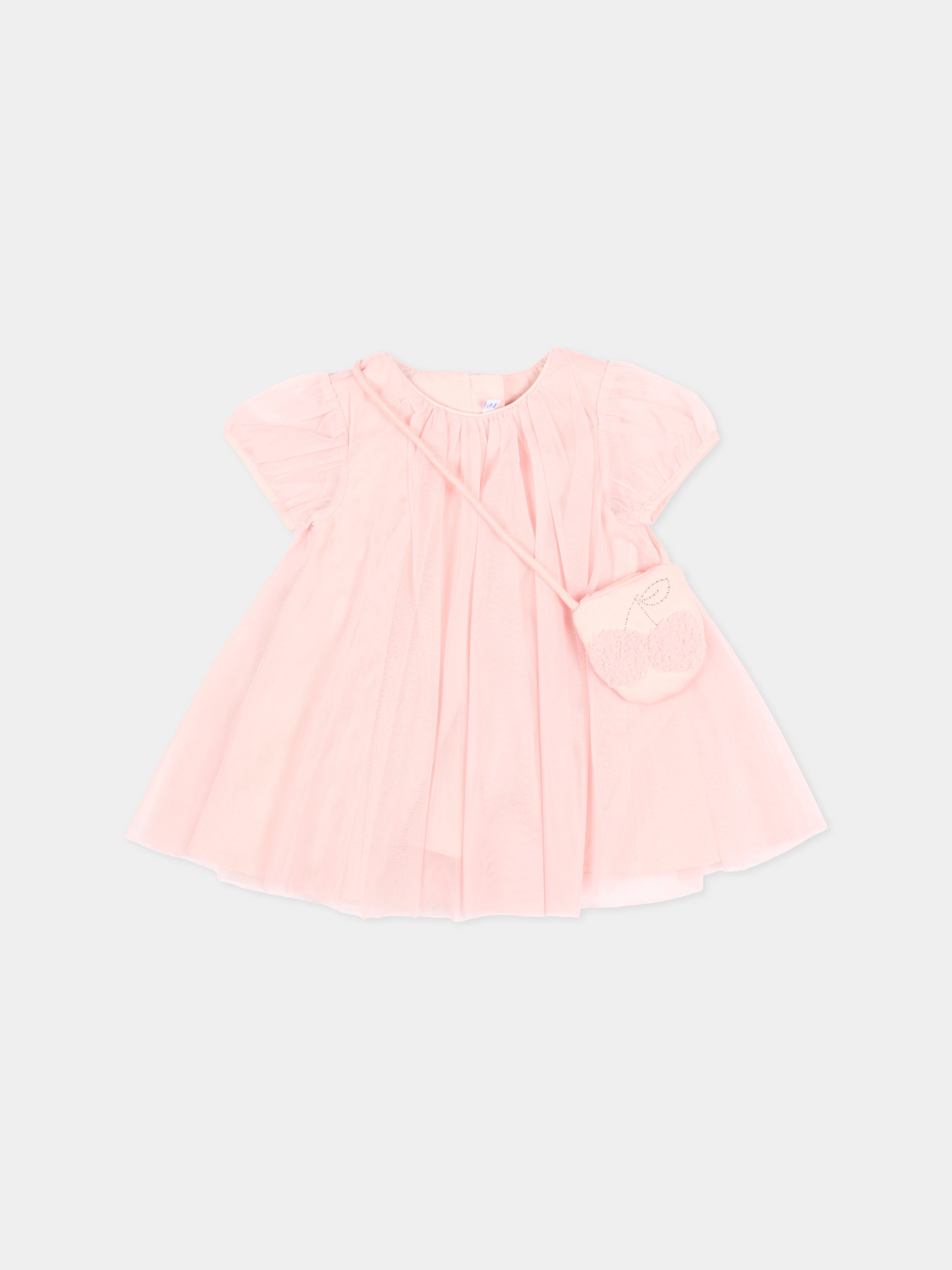 Abito rosa per neonata con borsetta,Mayoral,1917 046
