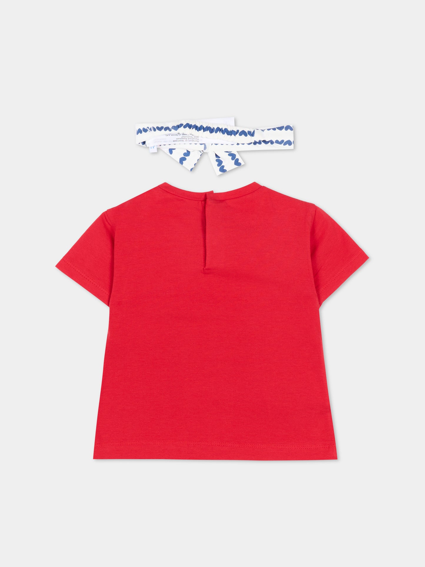 T-Shirt rossa per neonata con stampa,Mayoral,1081 010