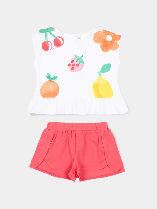 Completo sportivo rosa con frutta per neonata,Mayoral,1209 060