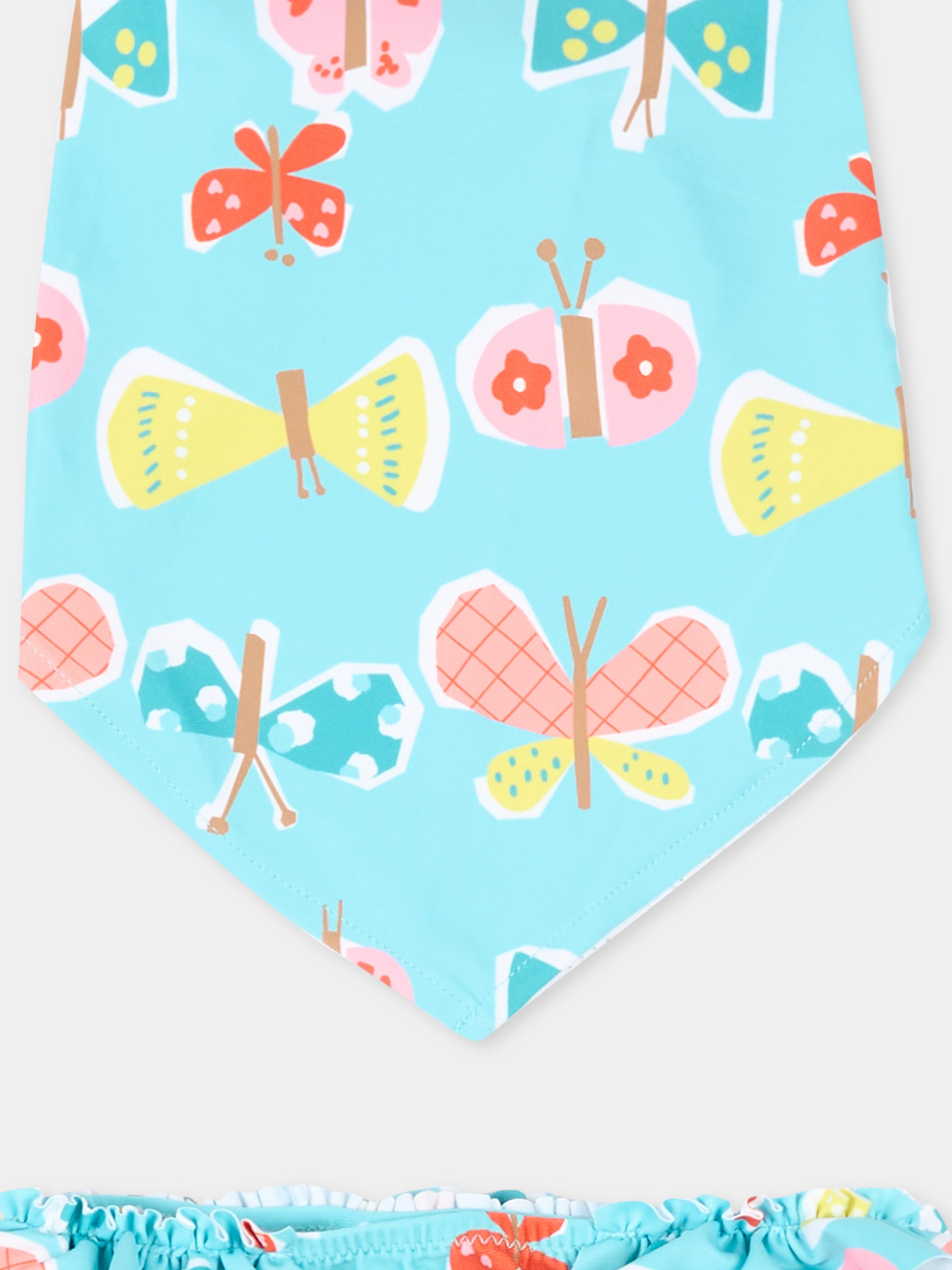 Slip e bikini azzurro per neonata con farfalle,Mayoral,1657 078