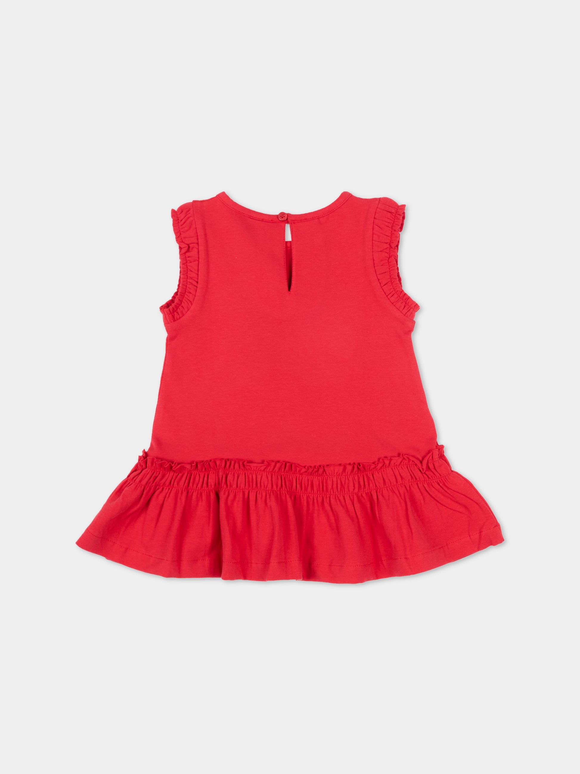 Vestito rosso per neonata con conchiglie,Mayoral,1929 063