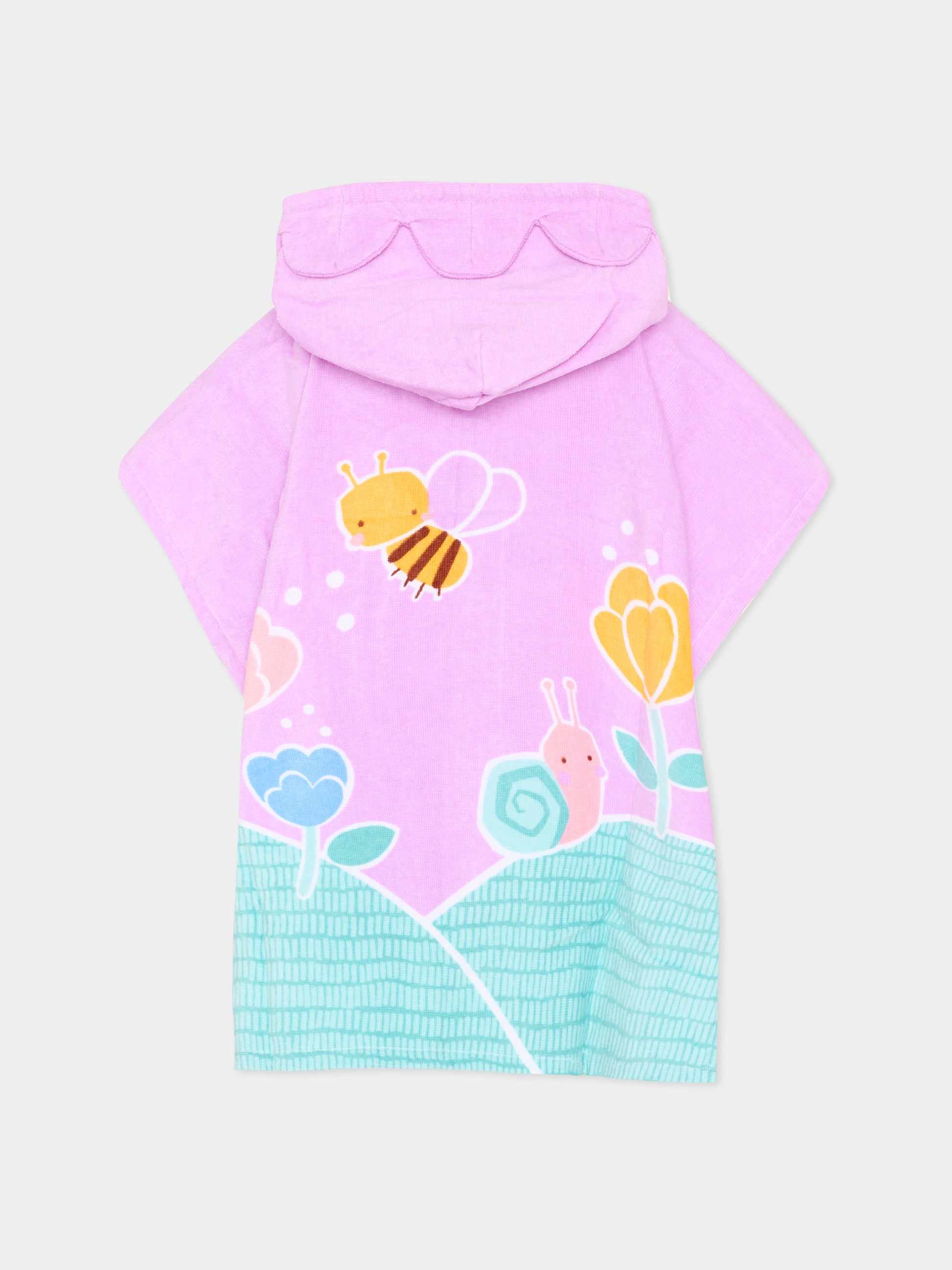 Accappatoio lilla per neonata con api,Mayoral,10165 068