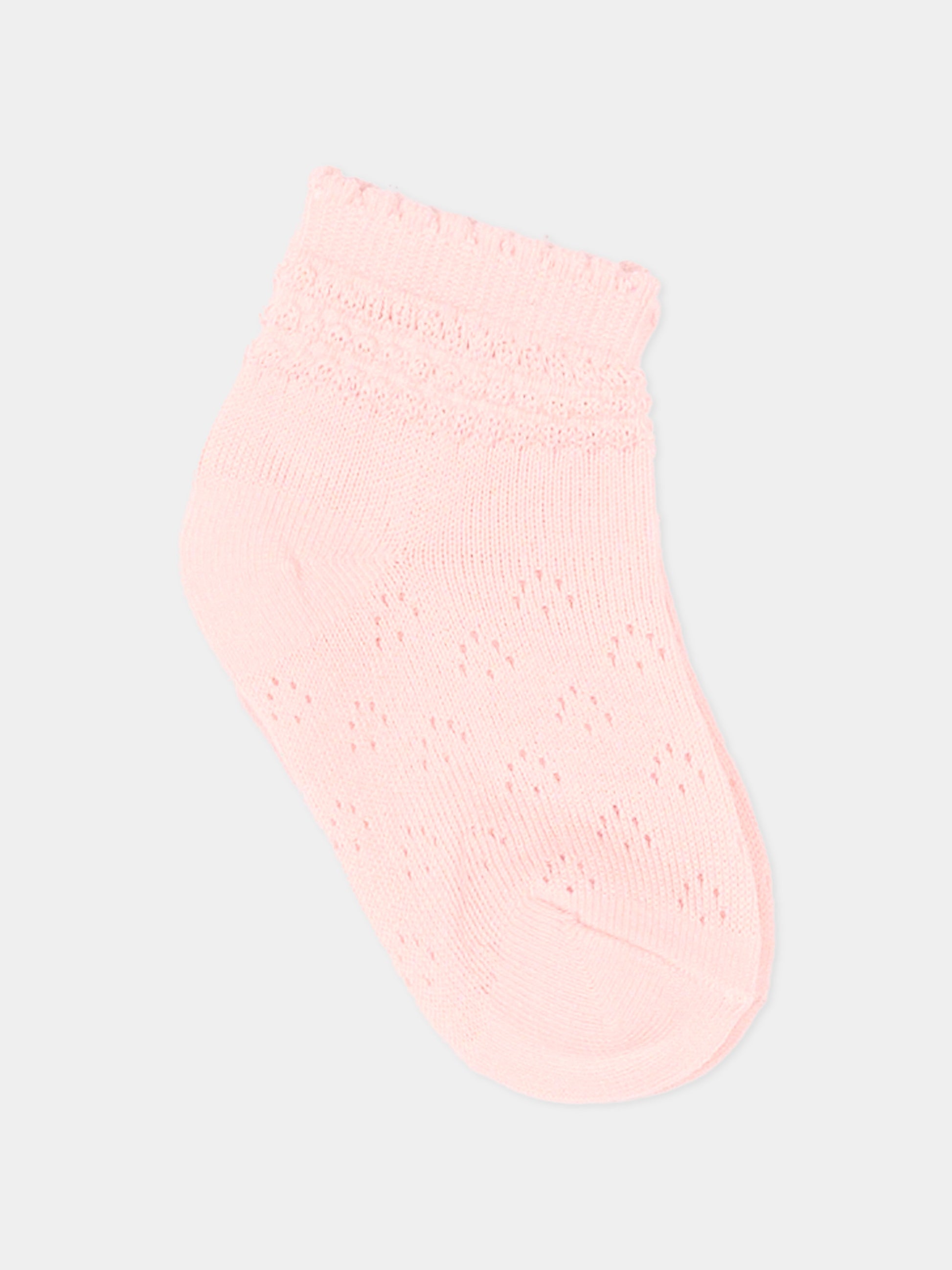 Calzino rosa per neonata traforato,Mayoral,10140 038