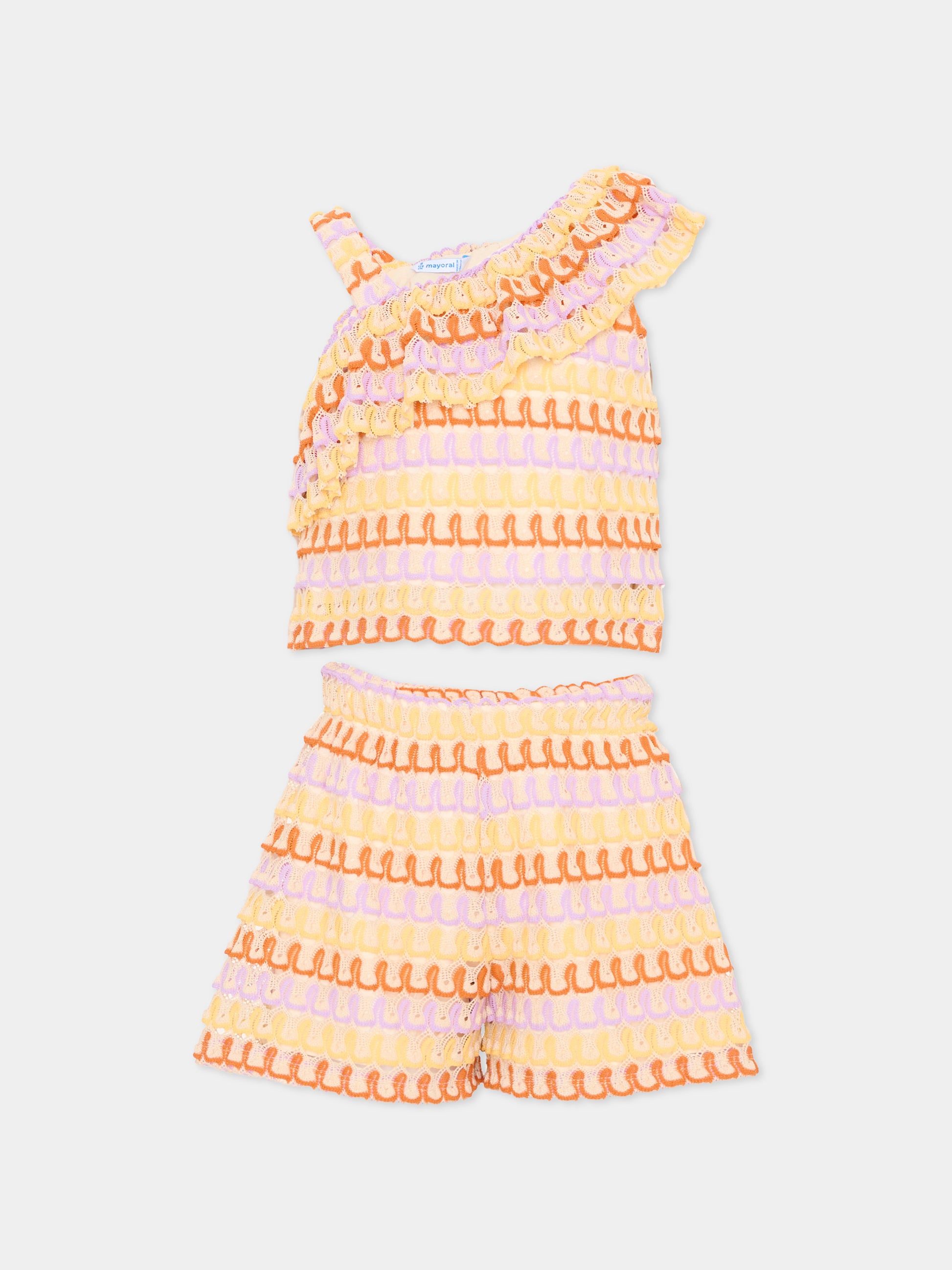 Completo corto multicolor per bambina,Mayoral,3225 060