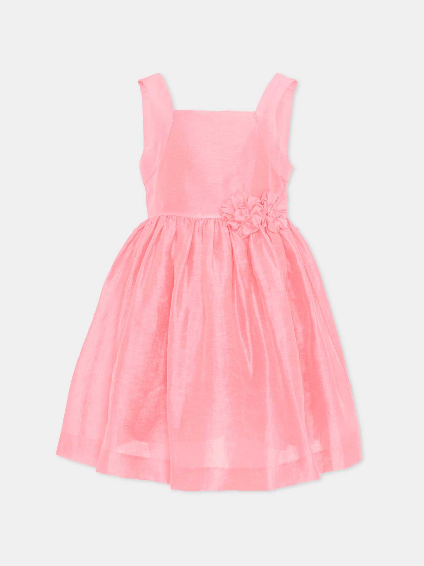 Abito elegante rosa per bambina con fiori,Mayoral,3916 076