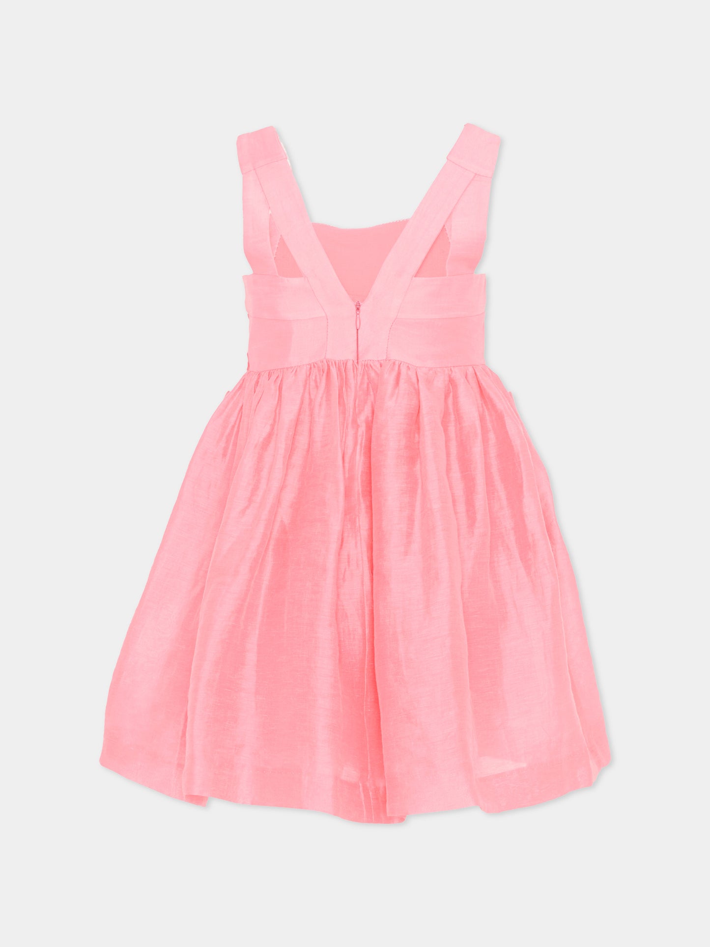 Abito elegante rosa per bambina con fiori,Mayoral,3916 076