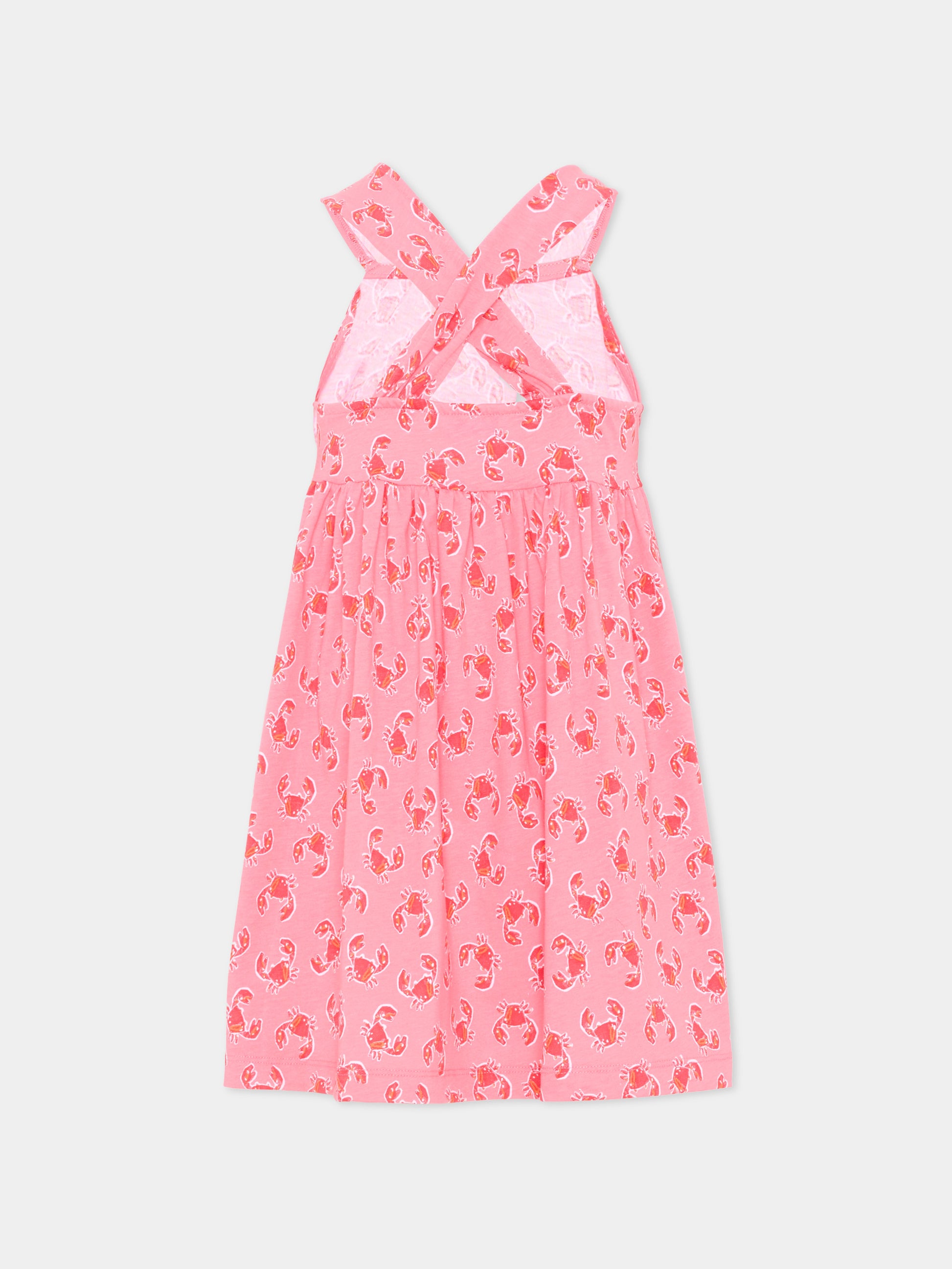 Copricostume rosa per bambina con granchi,Mayoral,3944 021