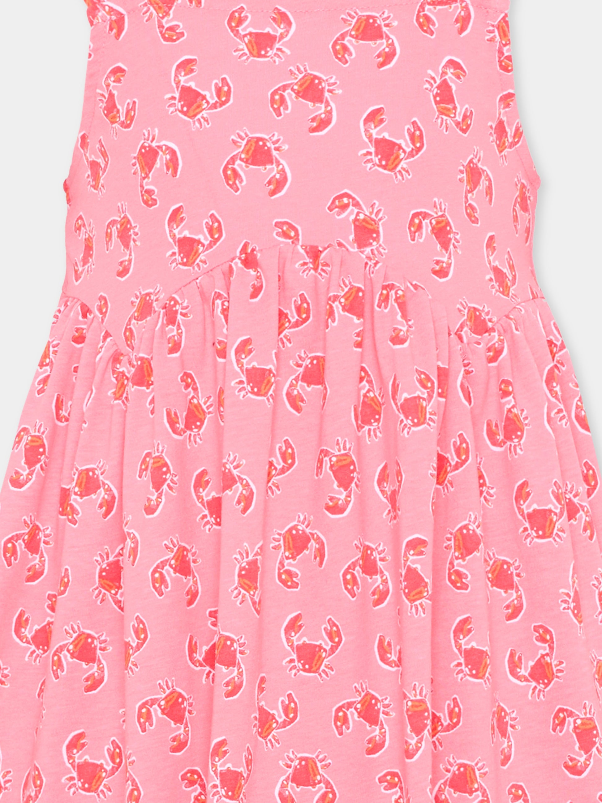 Copricostume rosa per bambina con granchi,Mayoral,3944 021