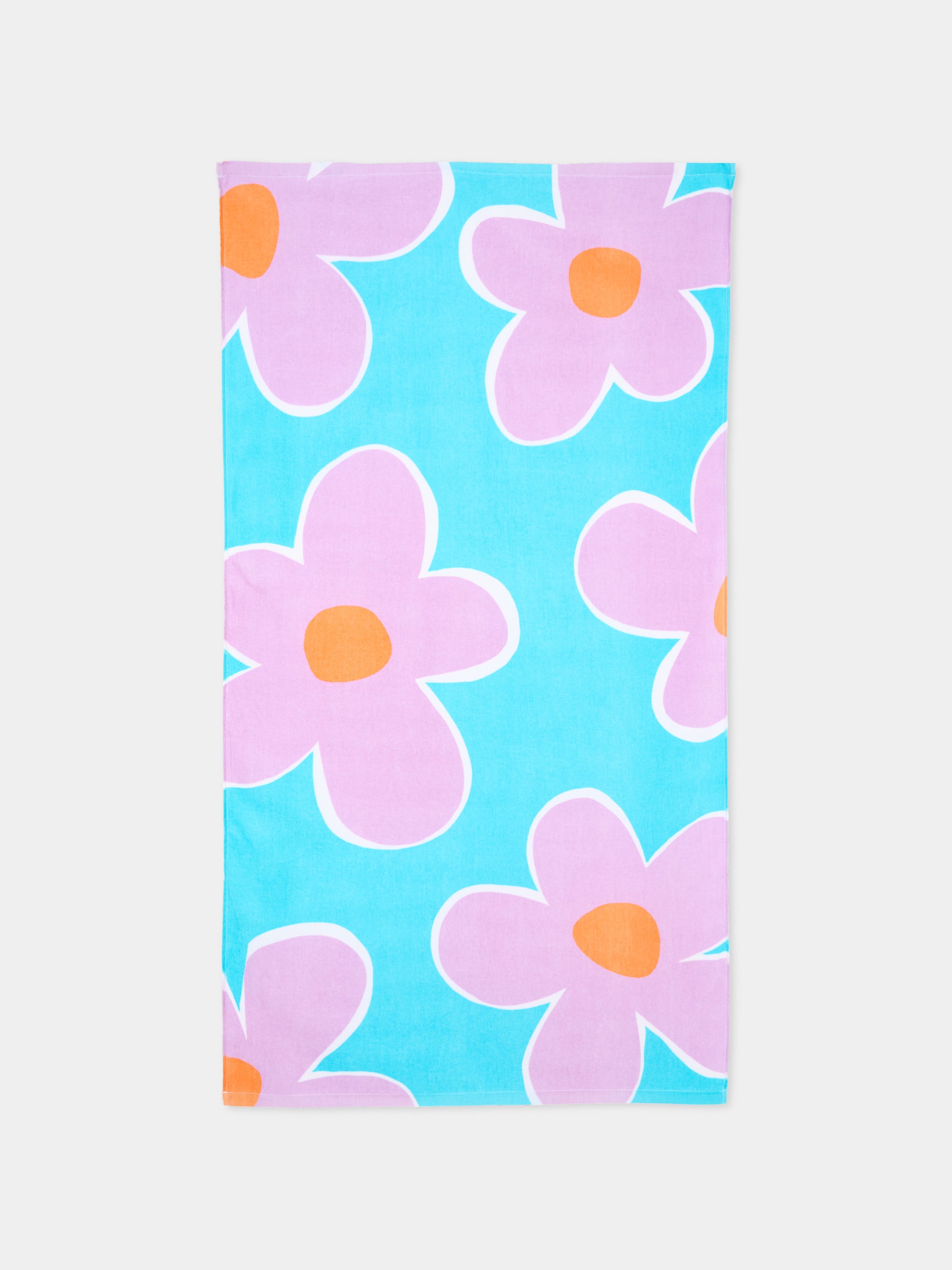 Telo mare lilla per bambina con fiori,Mayoral,10225 054