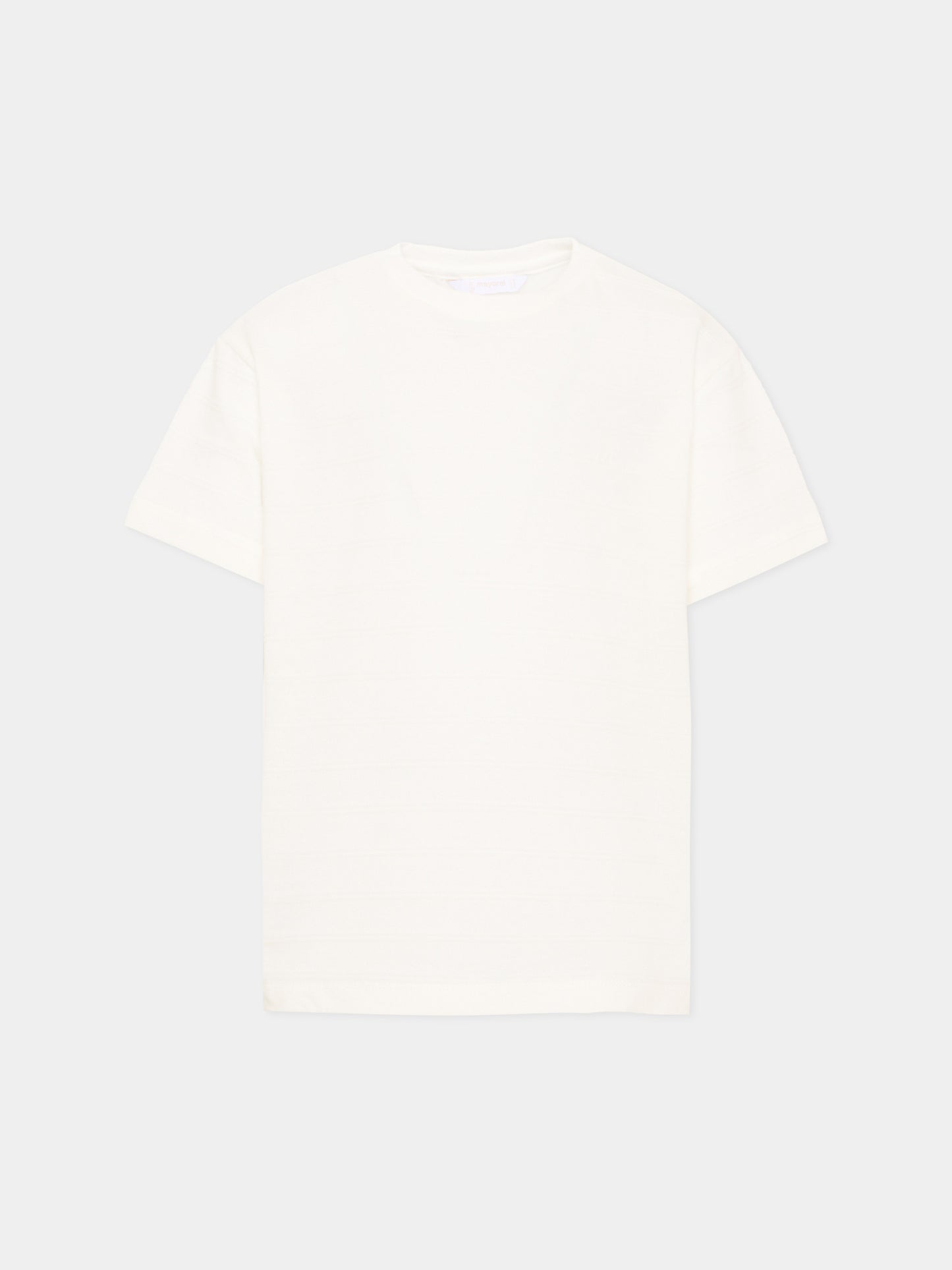 T-Shirt avorio in maglia per bambino,Mayoral,3061 057