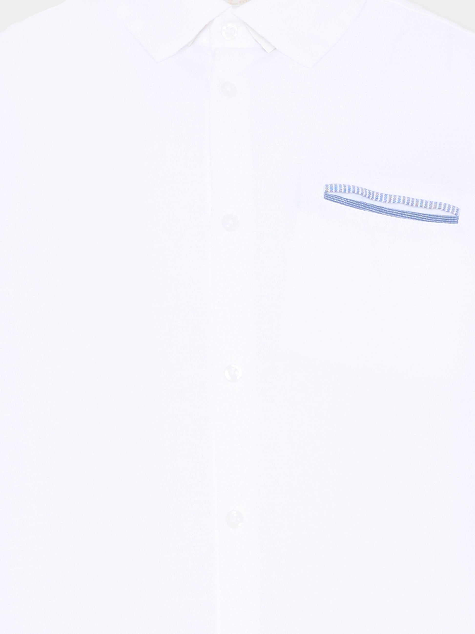 Camicia bianca per bambino con profilo righe,Mayoral,3117 076