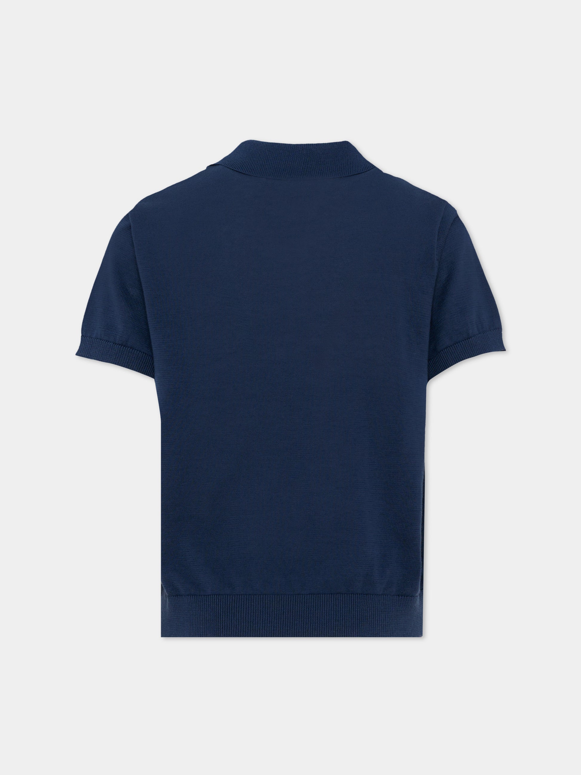 Polo in maglia blu per bambino,Mayoral,3106 093