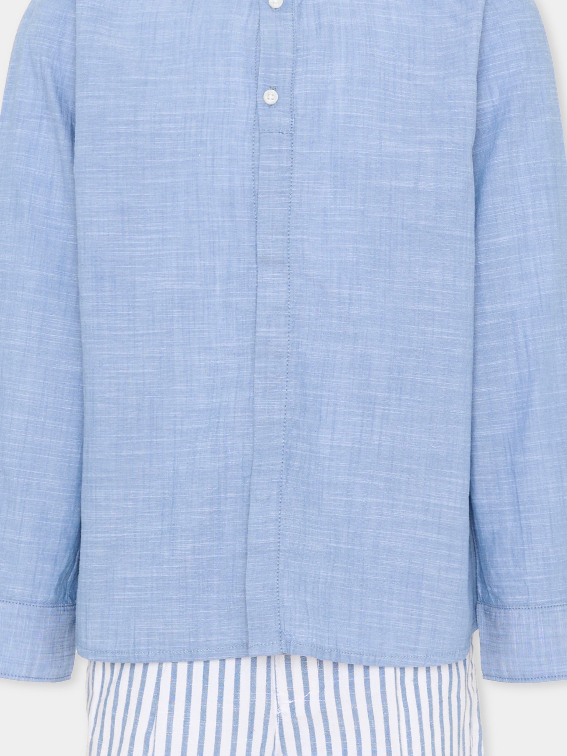 Completo elegante blu per bambino a righe,Mayoral,3216 010