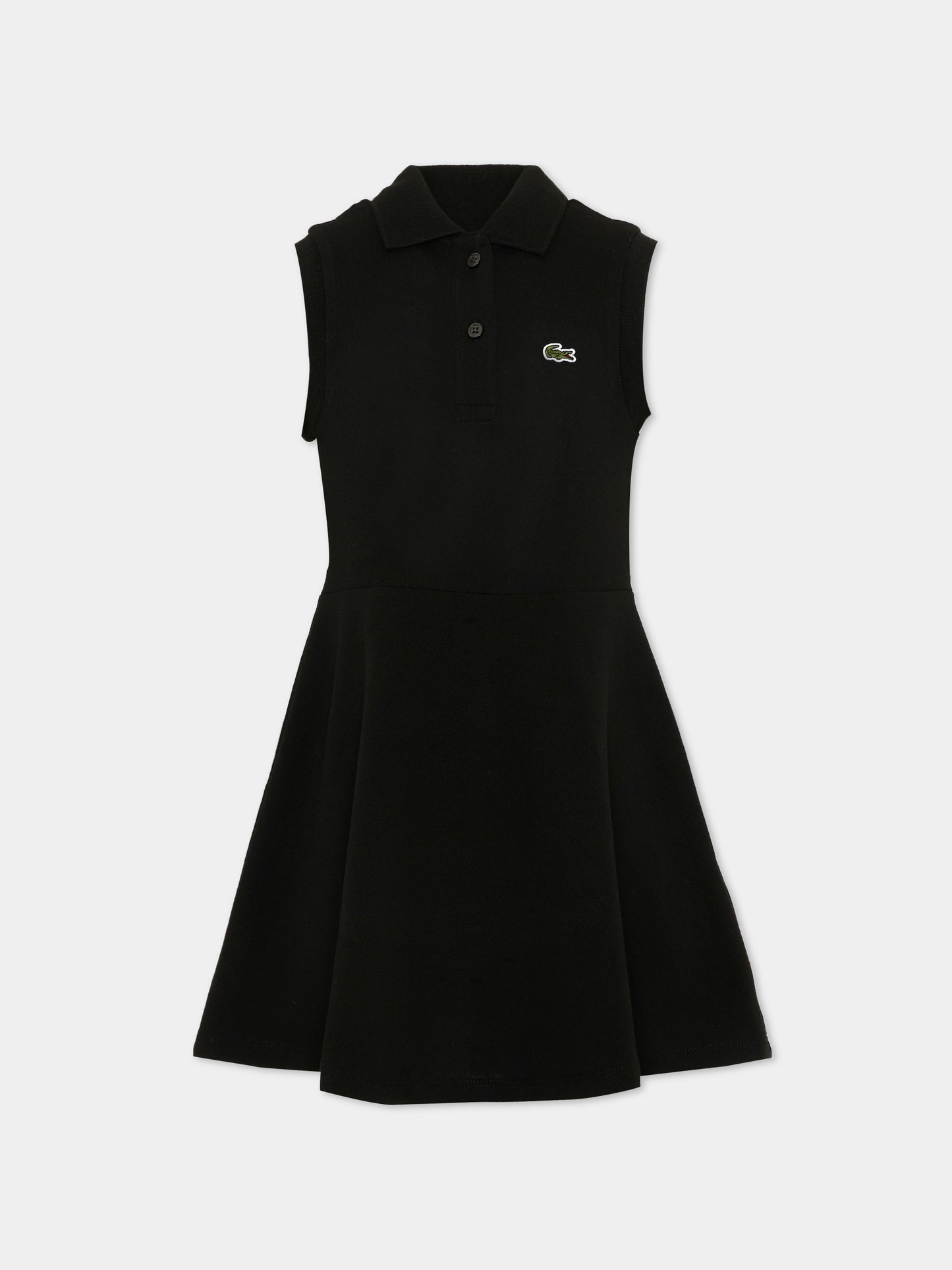 Vestito nero per bambina con logo,Lacoste,7496 K96