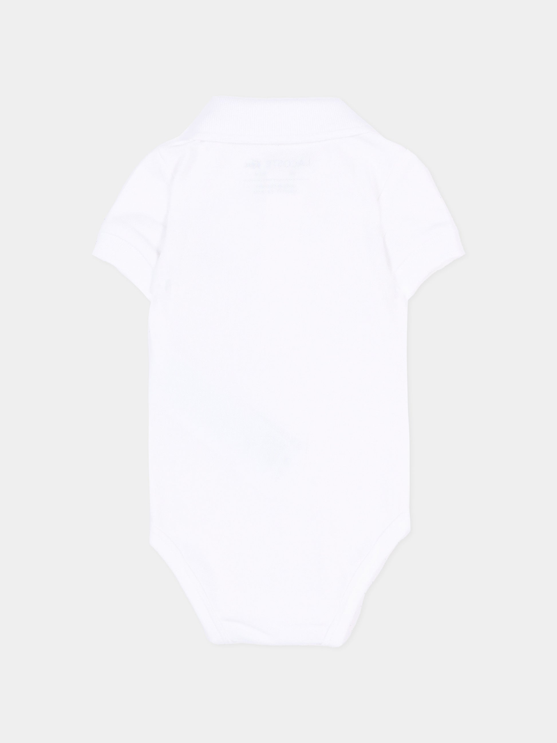 Body bianco per neonato con logo,Lacoste,7118 W8L