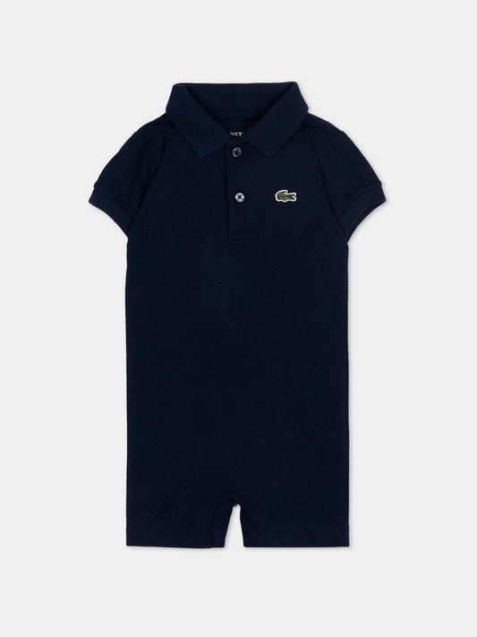 Pagliaccetto blu per neonato con logo,Lacoste,7455 UGW
