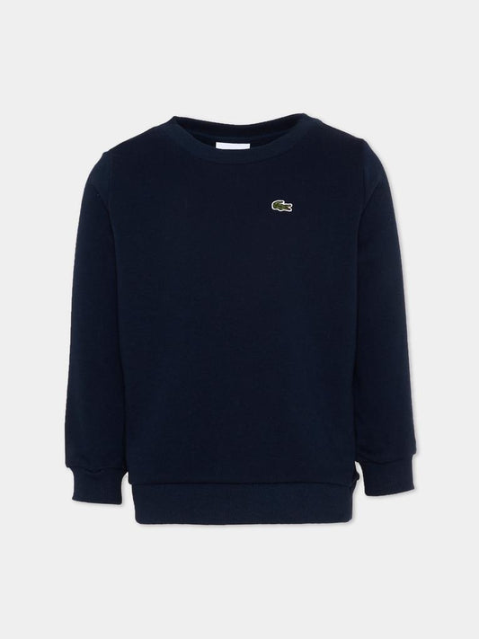 Felpa blu per bambini con logo,Lacoste,7581 UGW