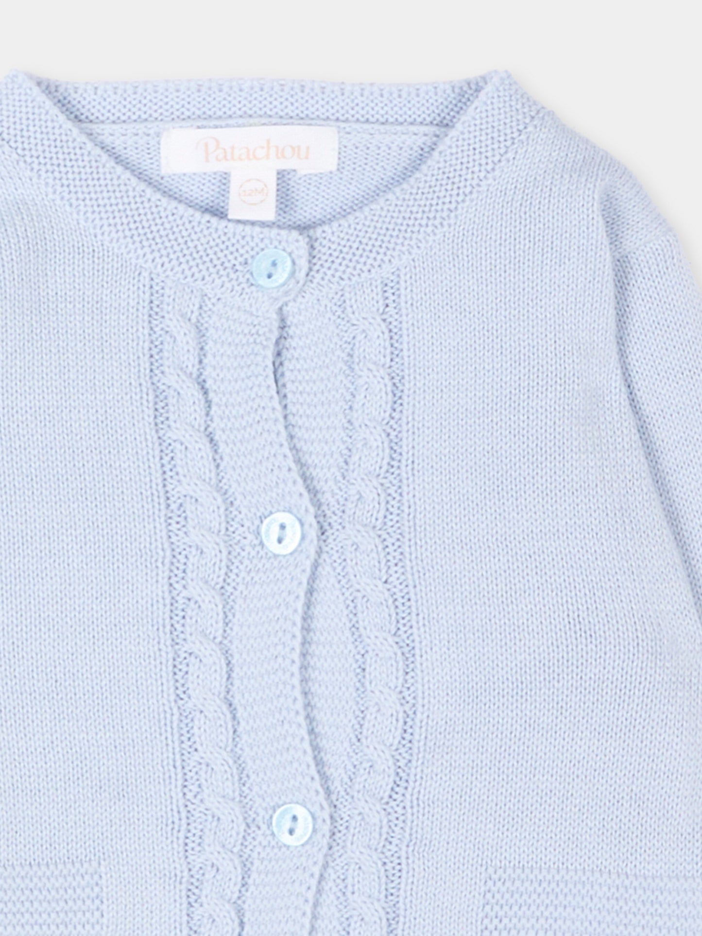 Cardigan celeste per neonato,Patachou,PAP CA4233061 303