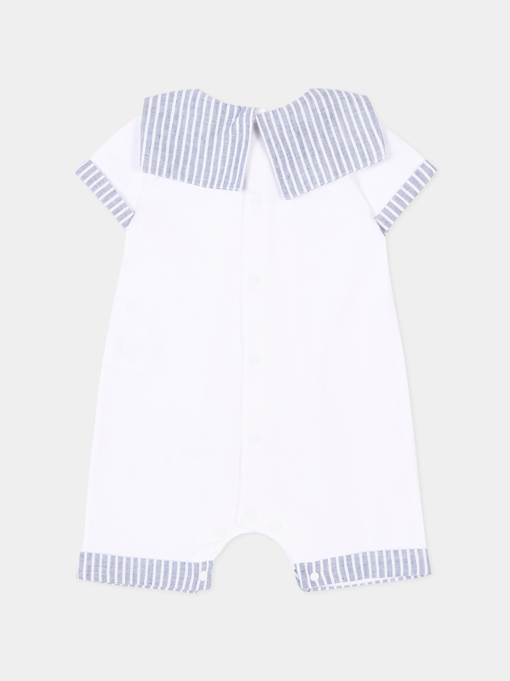 Tutina bianca per neonato a righe,Patachou,PAP MC4233149 000