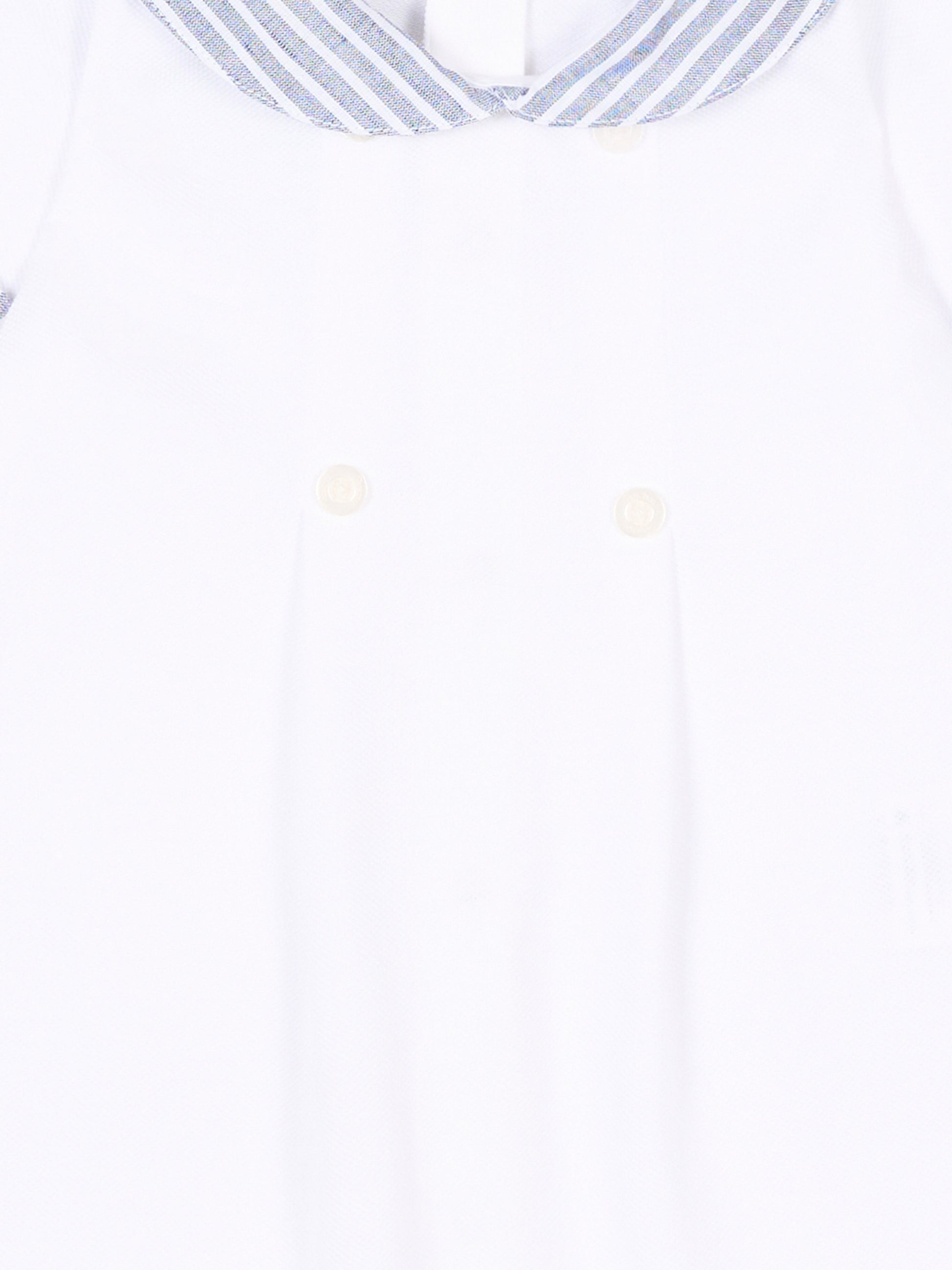 Tutina bianca per neonato a righe,Patachou,PAP MC4233149 000