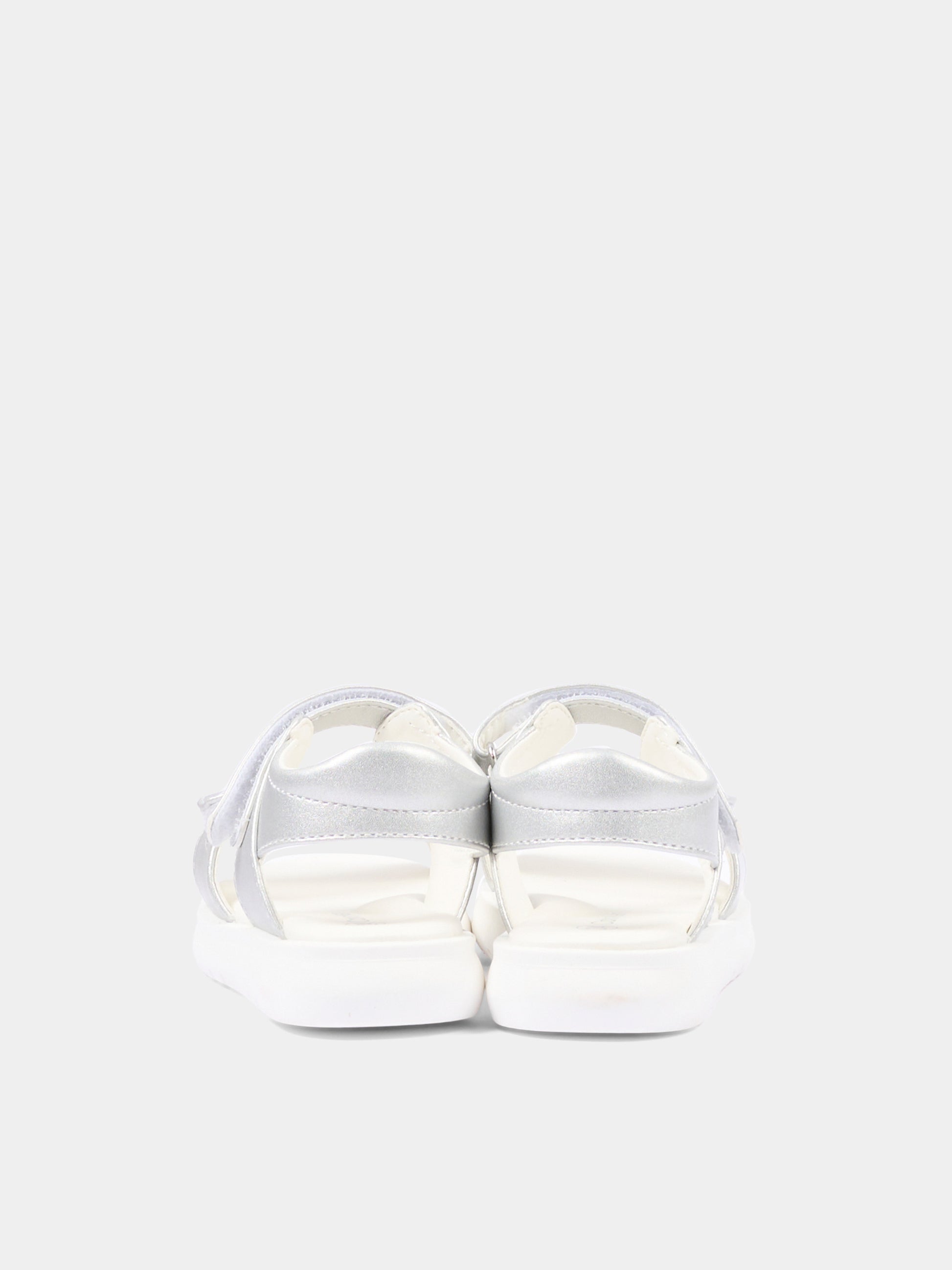 Sandali argento per bambina con logo,Calvin Klein Kids,V1A2 83241 1372904