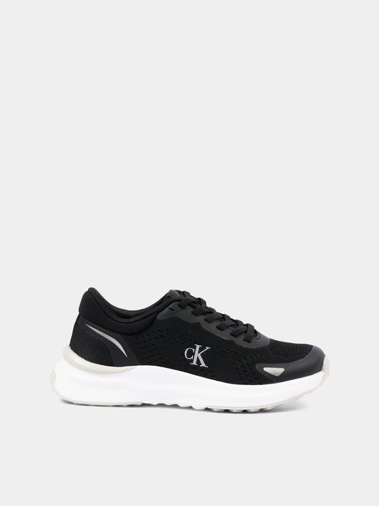 Sneakers nere per bambino con logo,Calvin Klein Kids,V3X9 83311 1903999