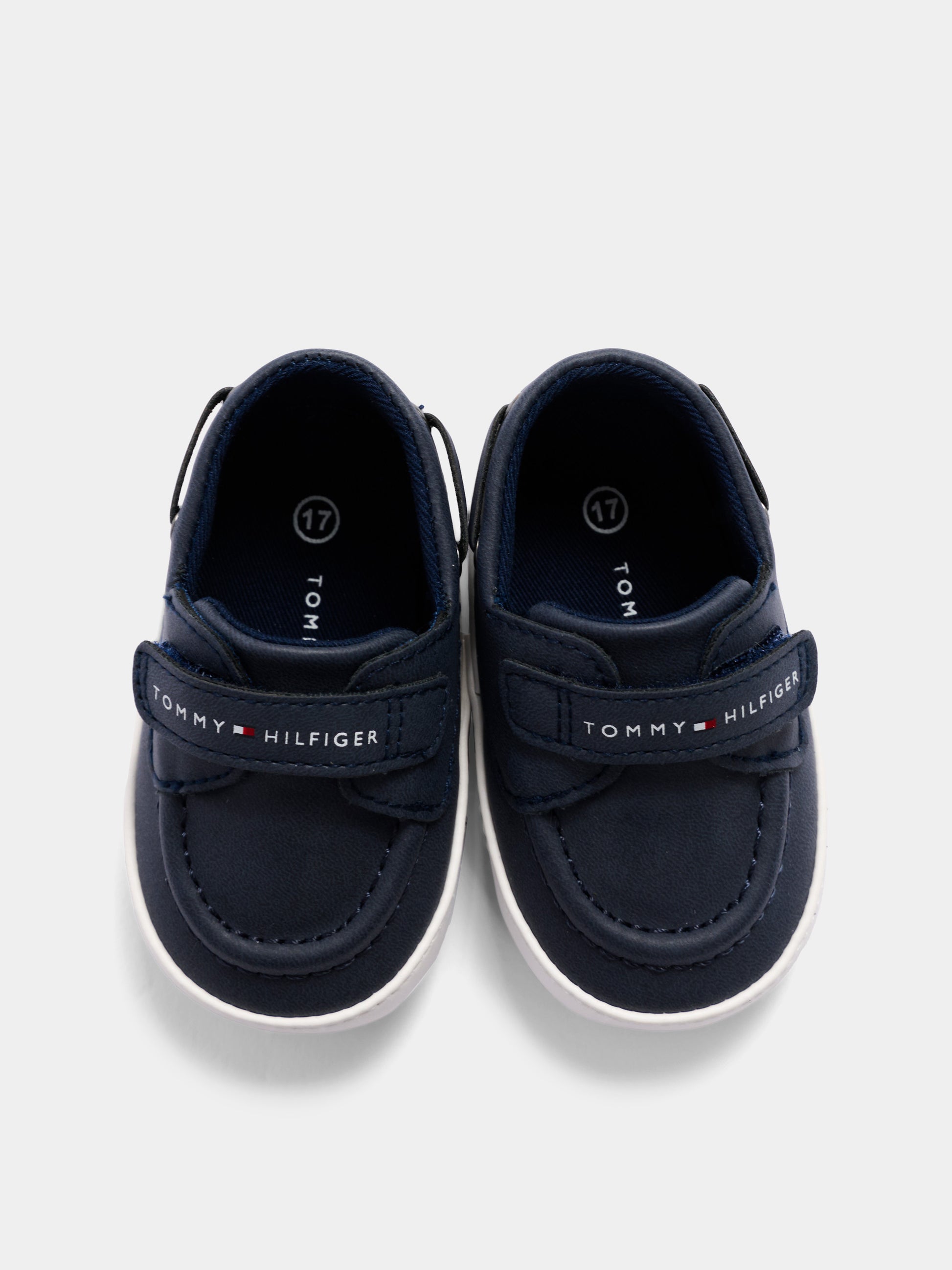 Mocassini blu per neonato con logo,Tommy Hilfiger Junior,T0B9 34331 0700800