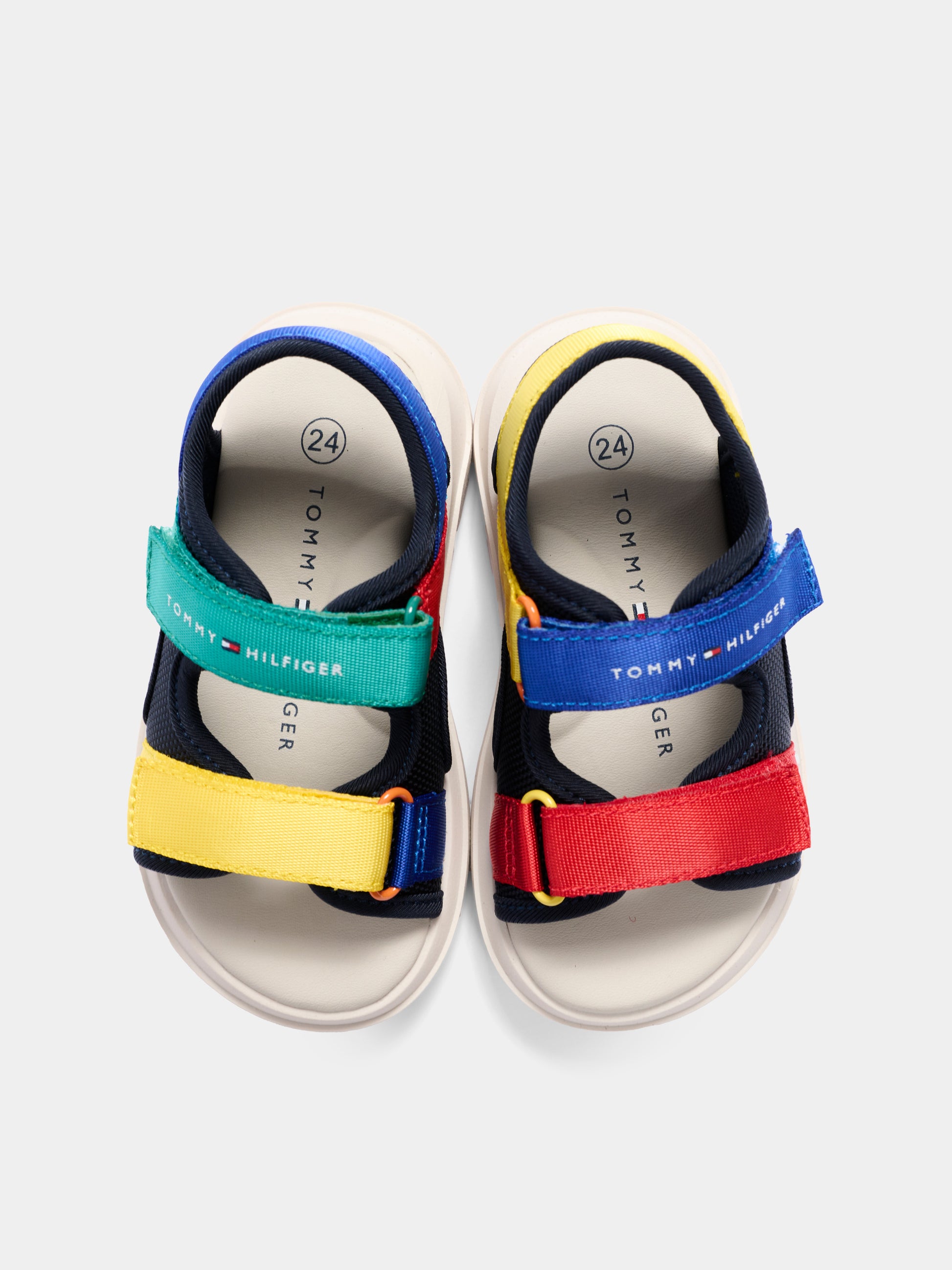 Sandali multicolor per bambino con logo,Tommy Hilfiger Junior,T1B2 34388 1564Y913