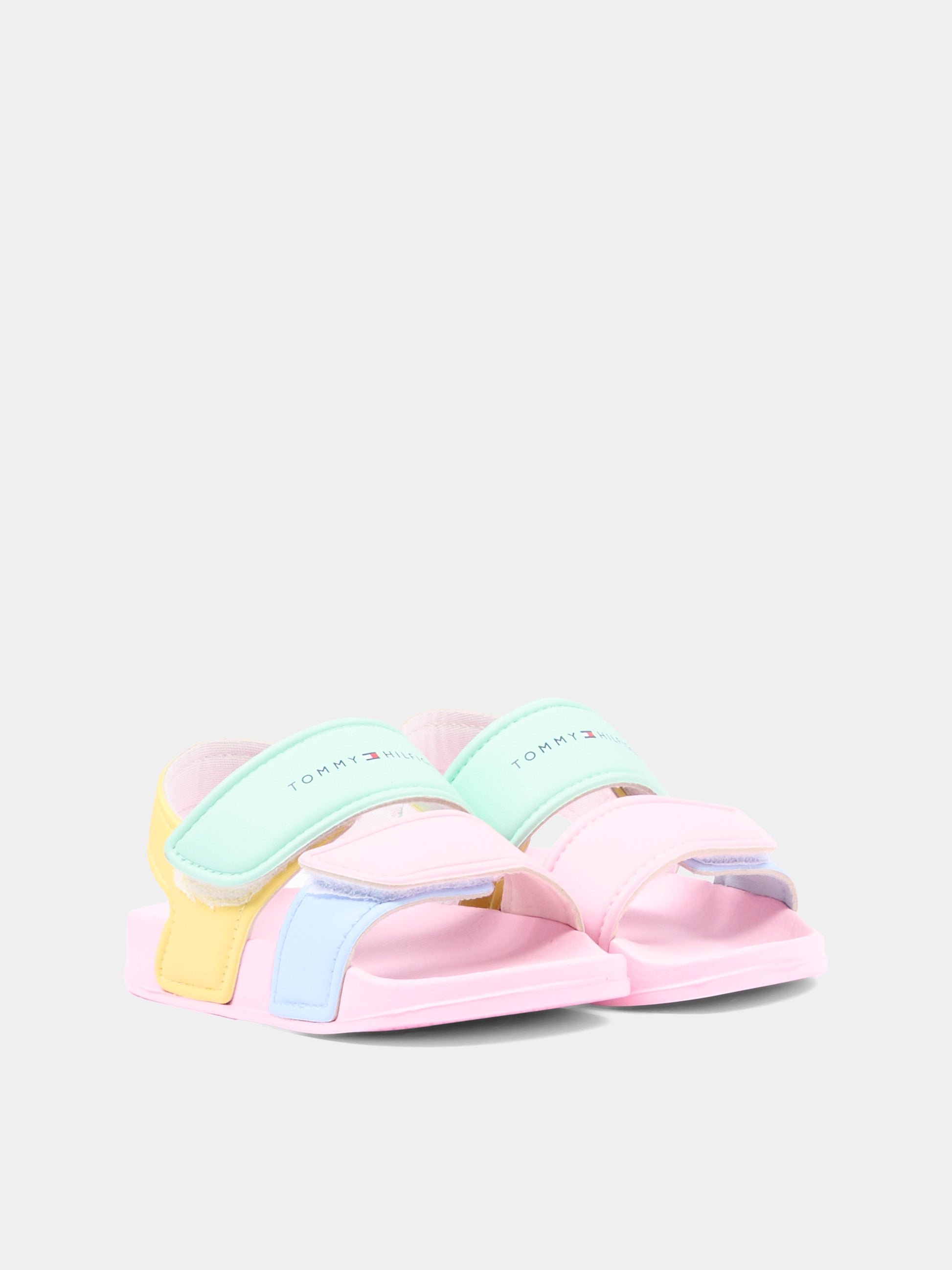 Sandali multicolor per bambina con logo,Tommy Hilfiger Junior,T1AF 34316 1172Y913