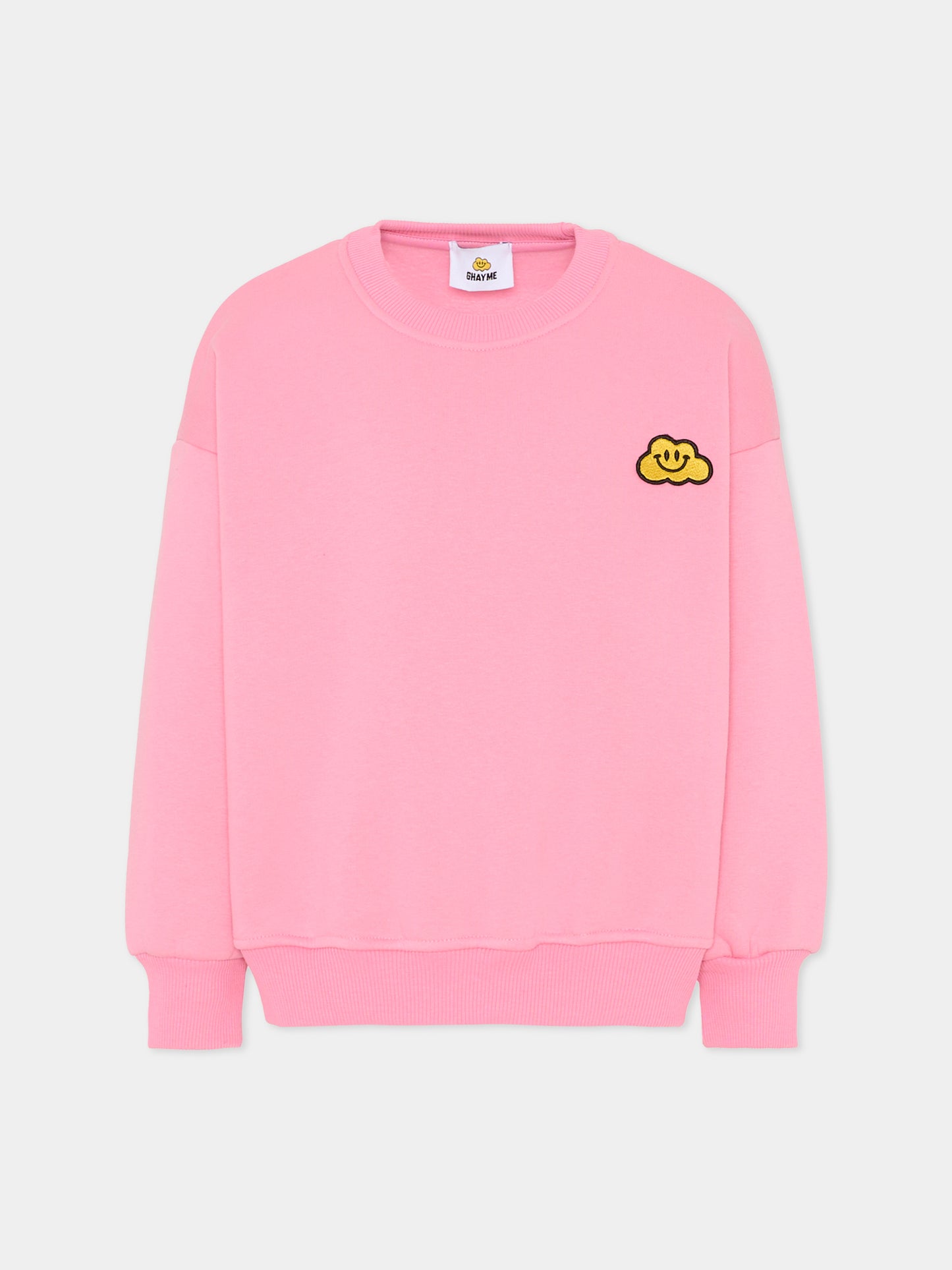 Felpa rosa per bambini con nuvola gialla,Ghayme,F5GAJUSW001 045