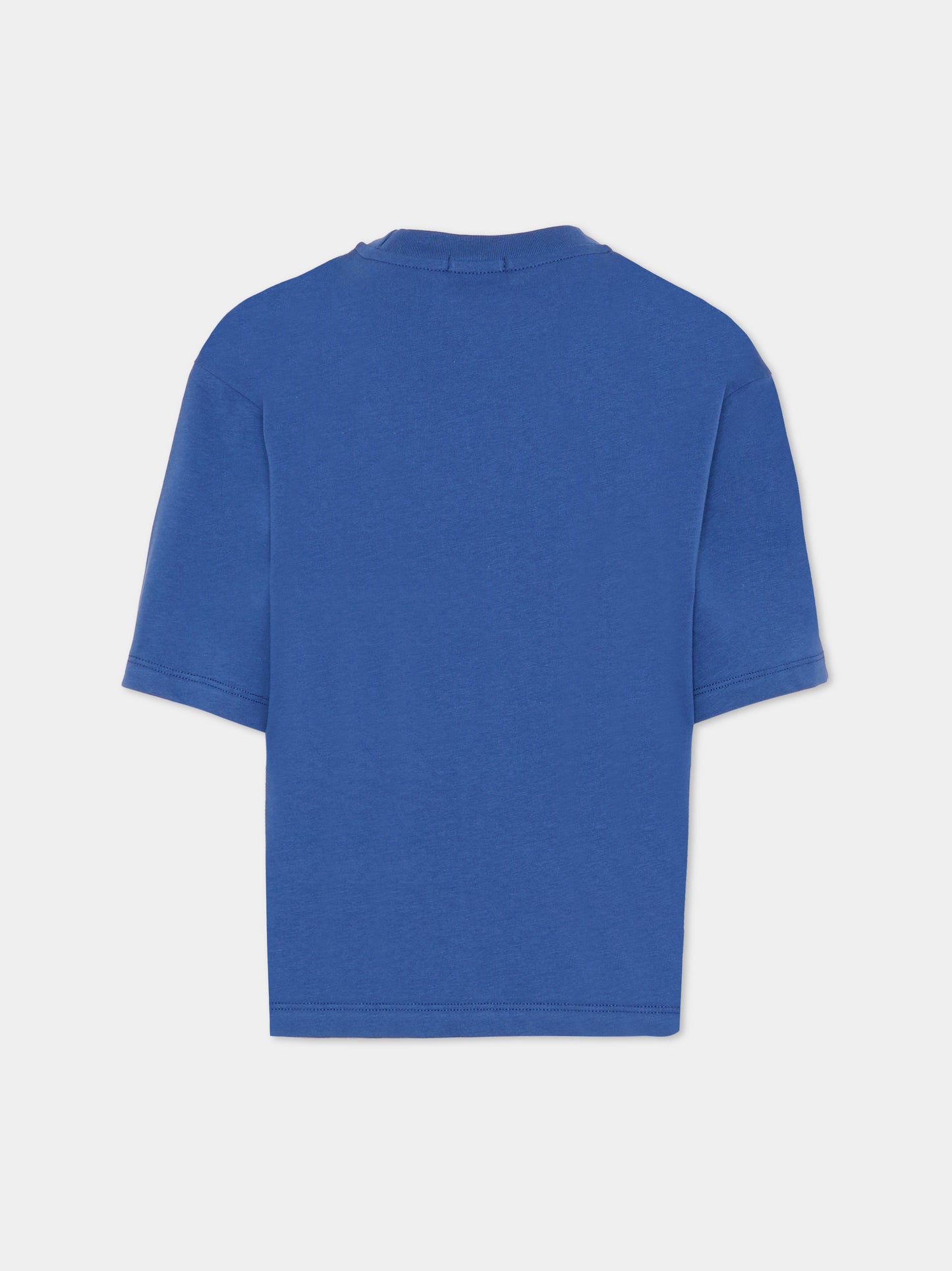 T-shirt blu per bambini con nuvola gialla,Ghayme,F5GAJUTH006 067