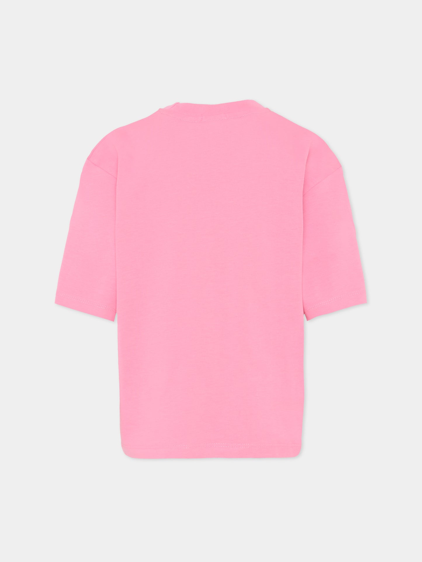 T-shirt rosa per bambini con nuvola gialla a pois,Ghayme,F5GAJUTH010 045