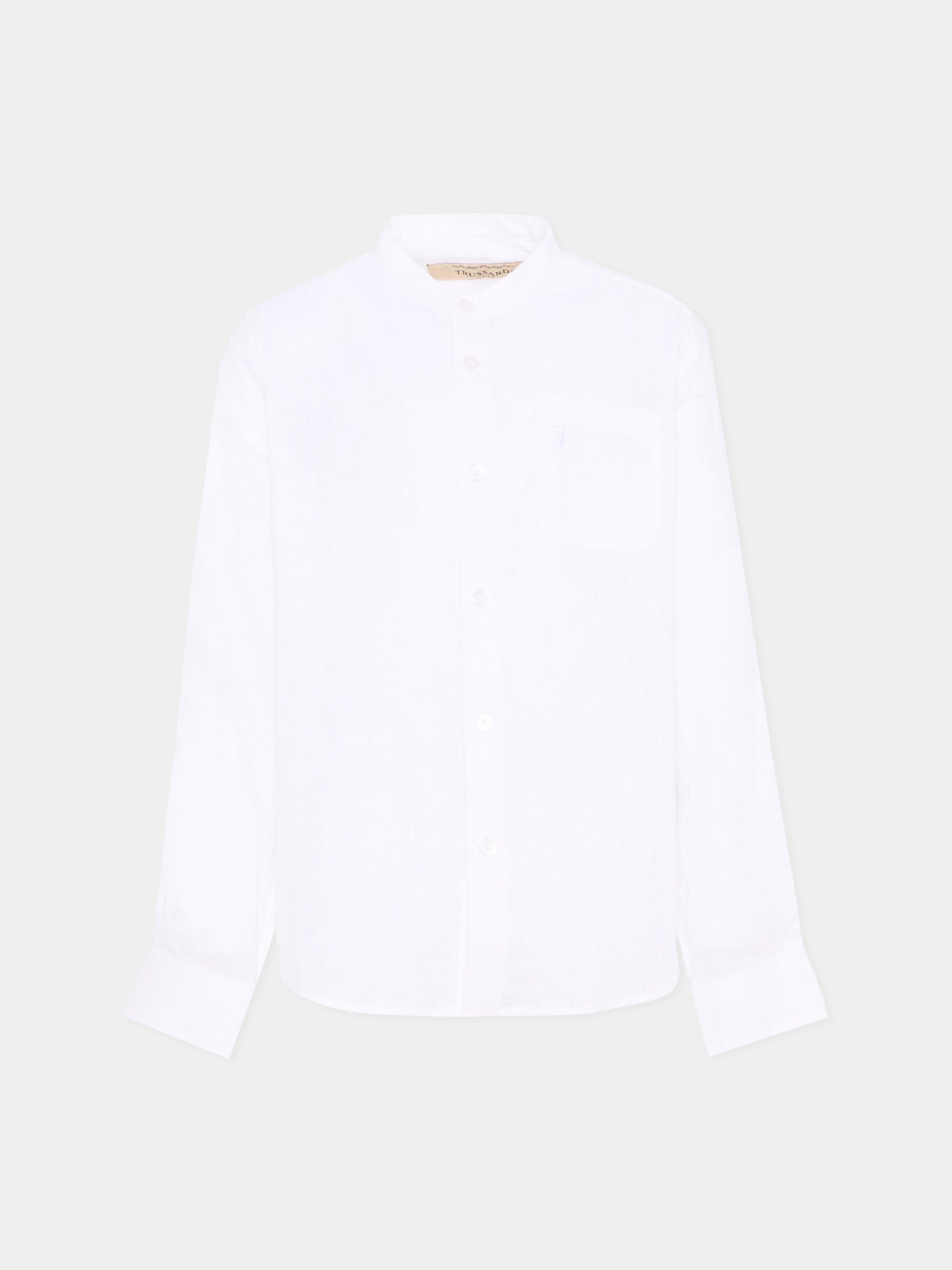 Camicia bianca per bambino con levriero,Trussardi Junior,TBP26140CA WHITE