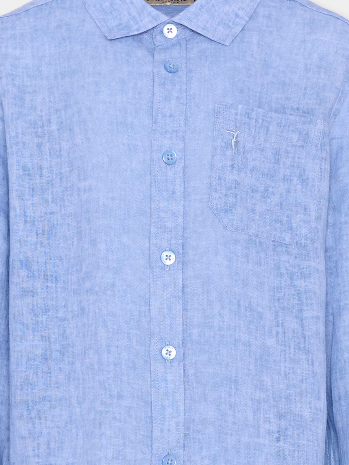 Camicia blu per bambino con levriero,Trussardi Junior,TBP26065CA BLUE ESTATE