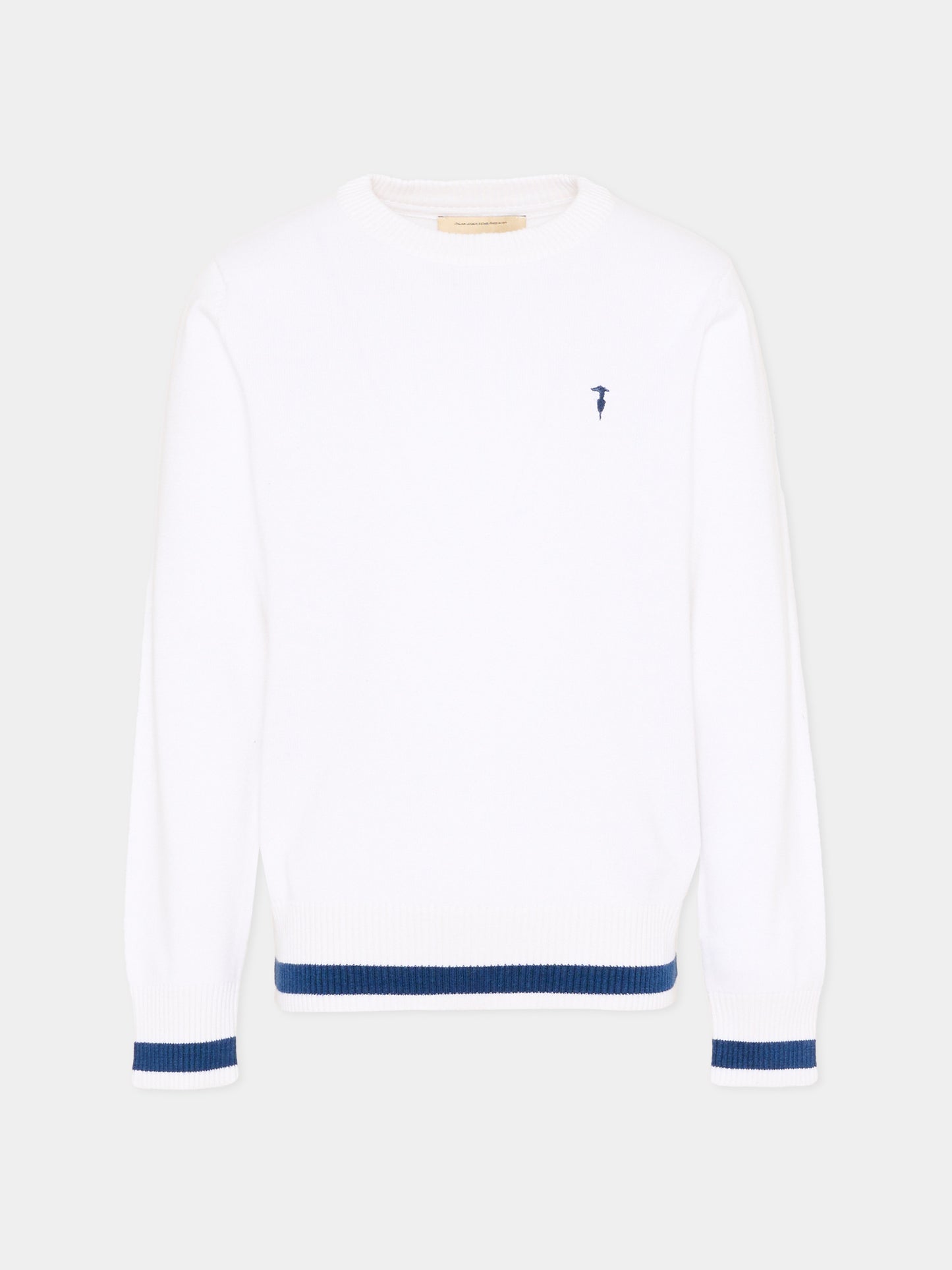 Maglione bianco per bambino con levriero,Trussardi Junior,TBP26005MA WHITE OPTICAL