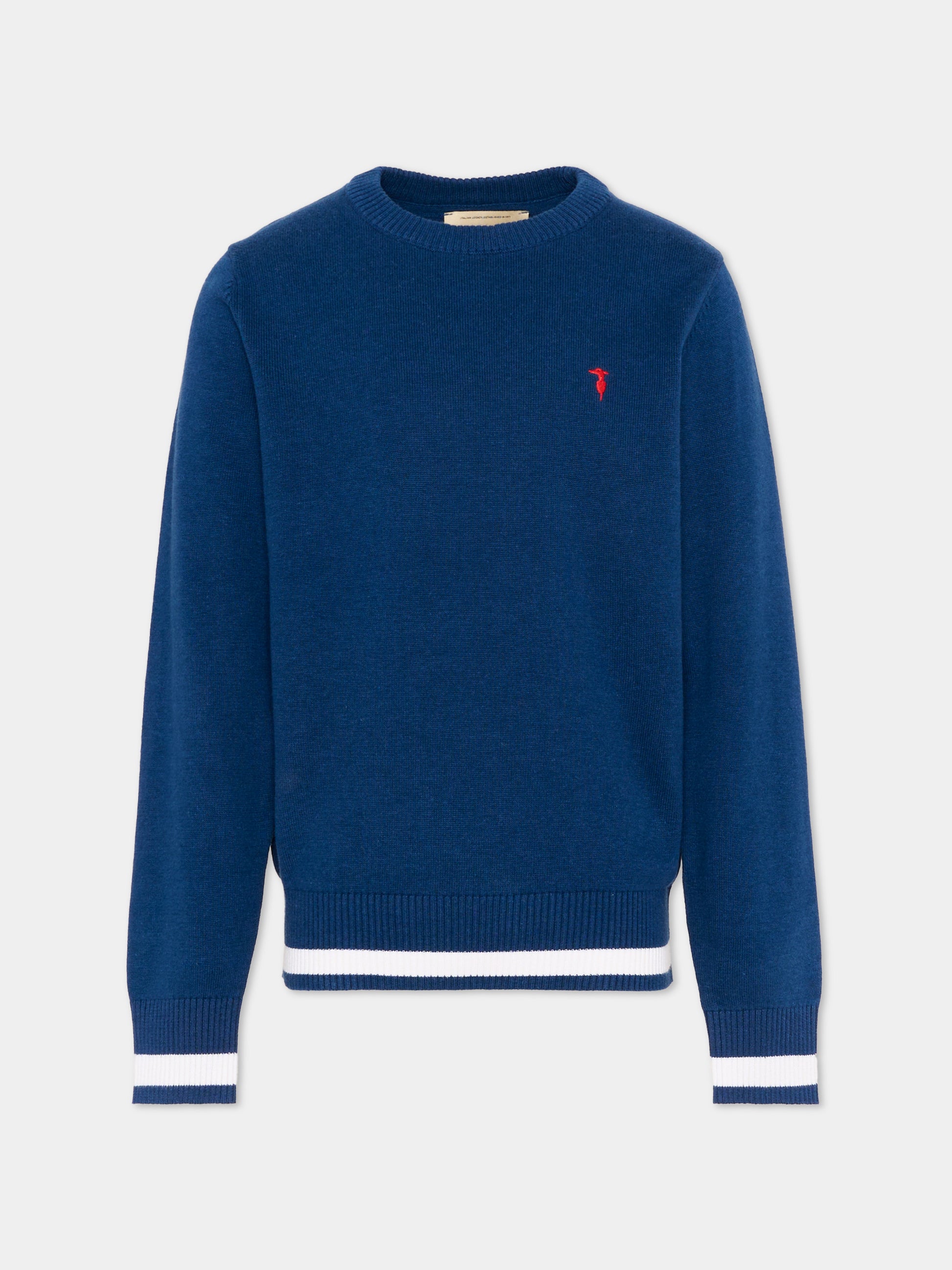 Maglione blu per bambino con levriero,Trussardi Junior,TBP26005MA BLUE ESTATE