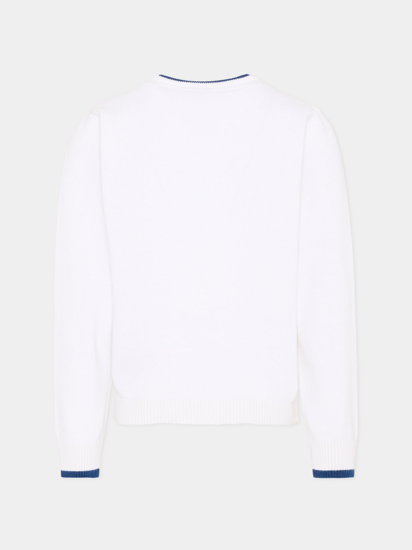 Maglione bianco per bambino con levriero,Trussardi Junior,TIP26004MA WHITE