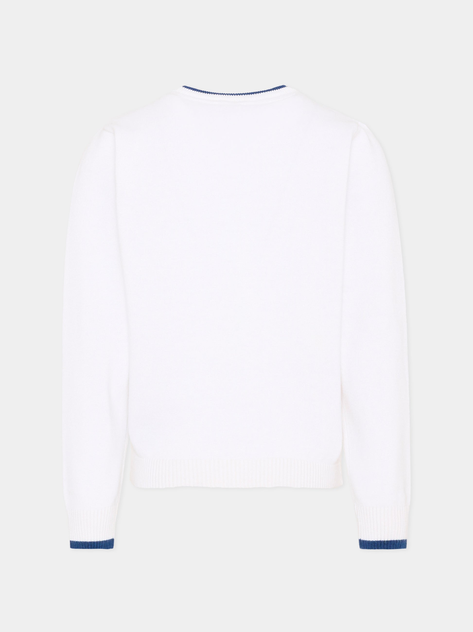 Maglione bianco per bambino con levriero,Trussardi Junior,TIP26004MA WHITE