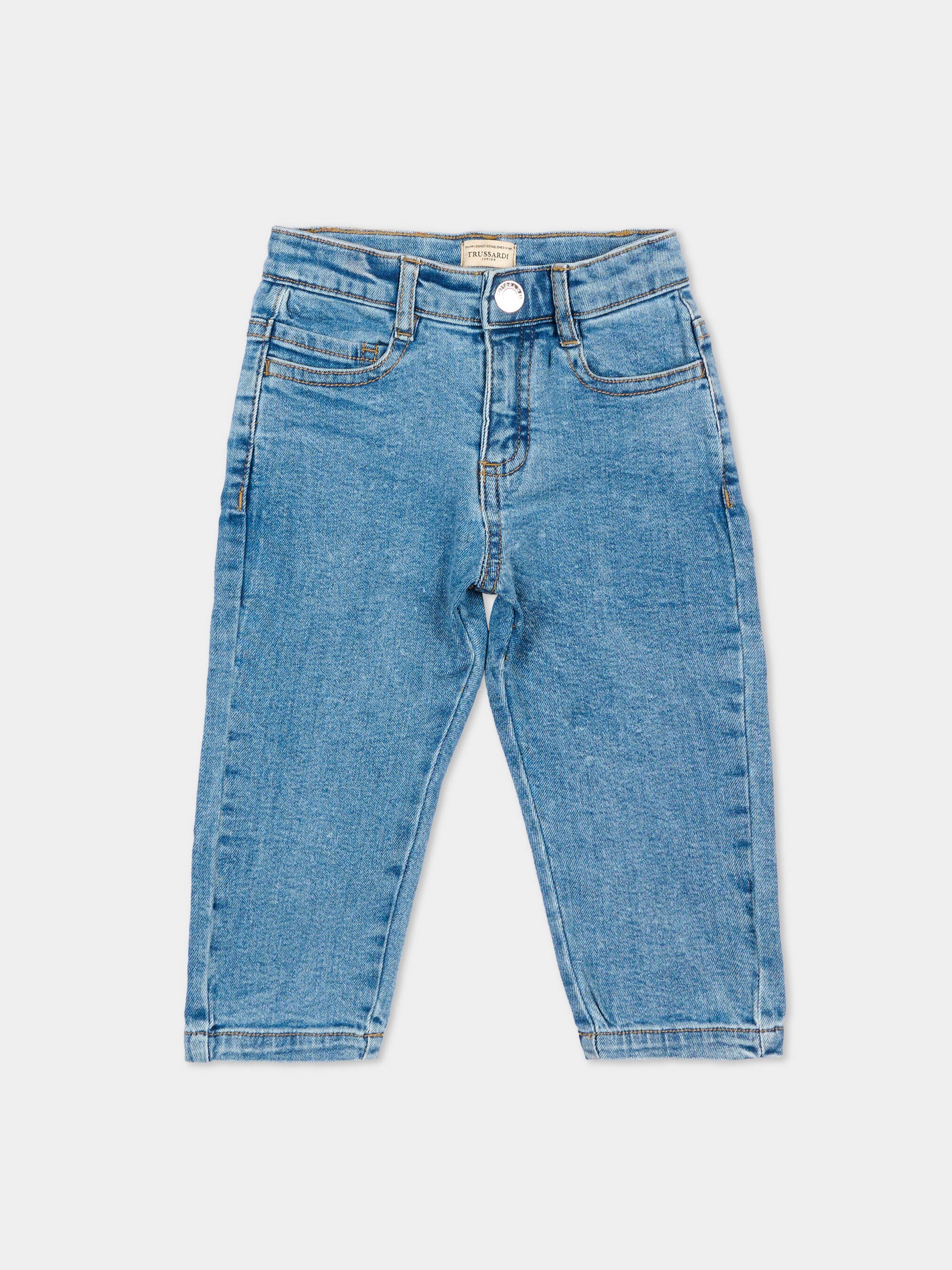 Jeans denim per neonato,Trussardi Junior,TIP26087PA DENIM BLUE MEDIUM