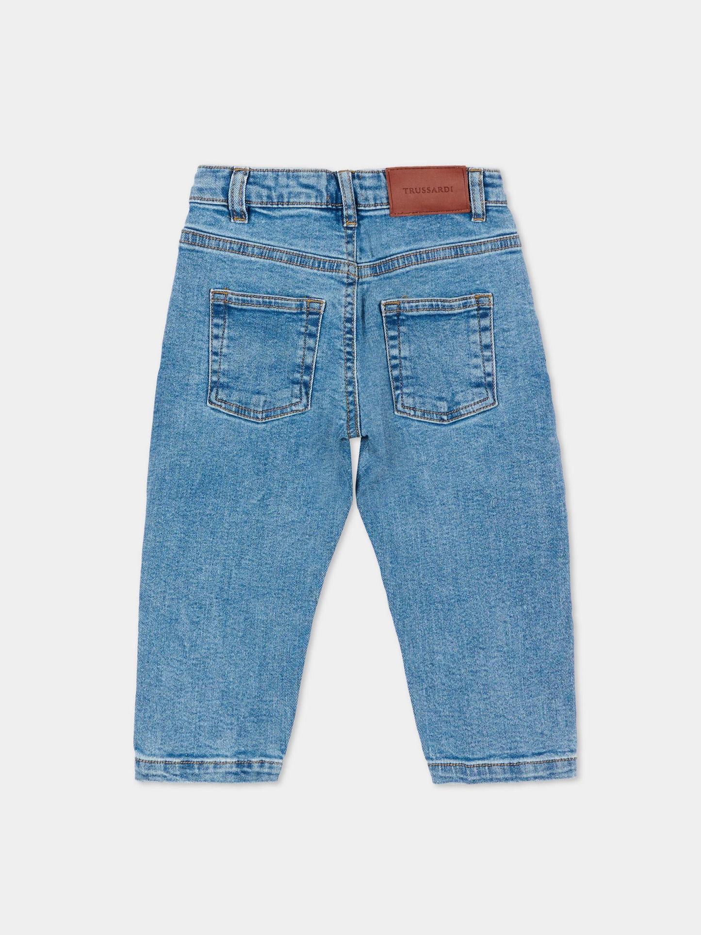 Jeans denim per neonato,Trussardi Junior,TIP26087PA DENIM BLUE MEDIUM